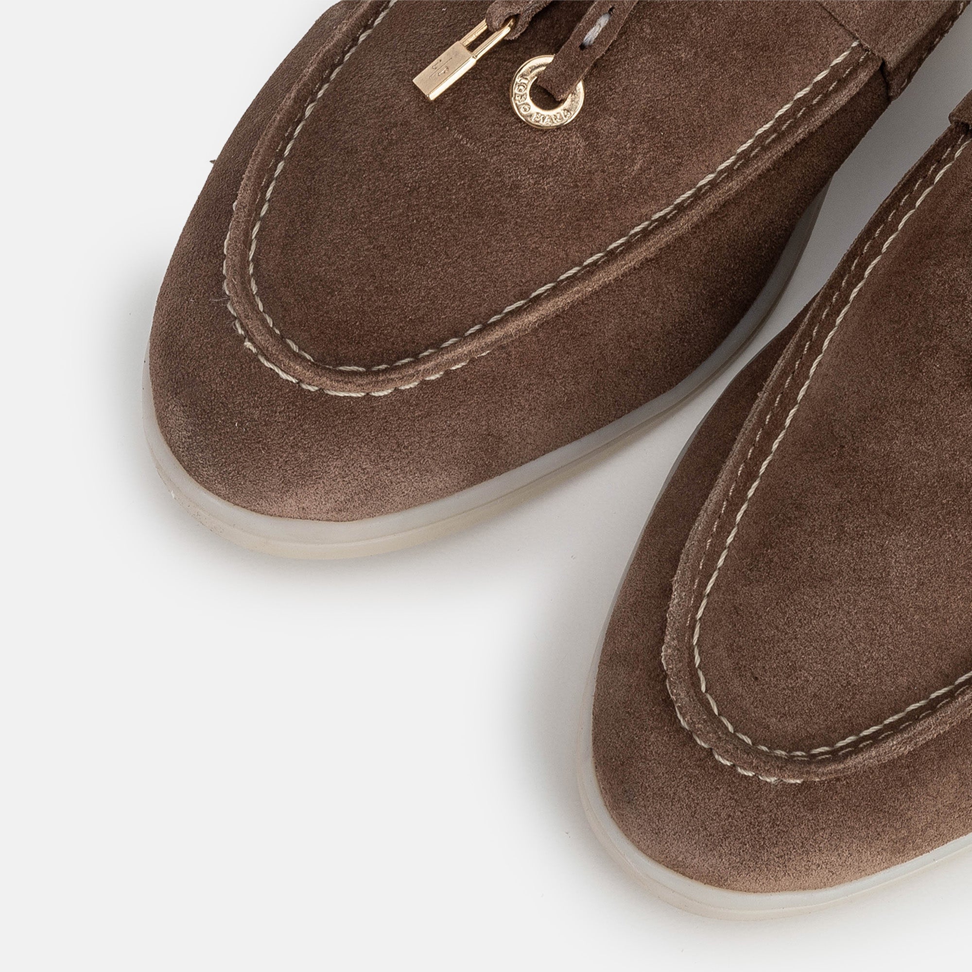 Volzak 0777 Mule en daim Taupe