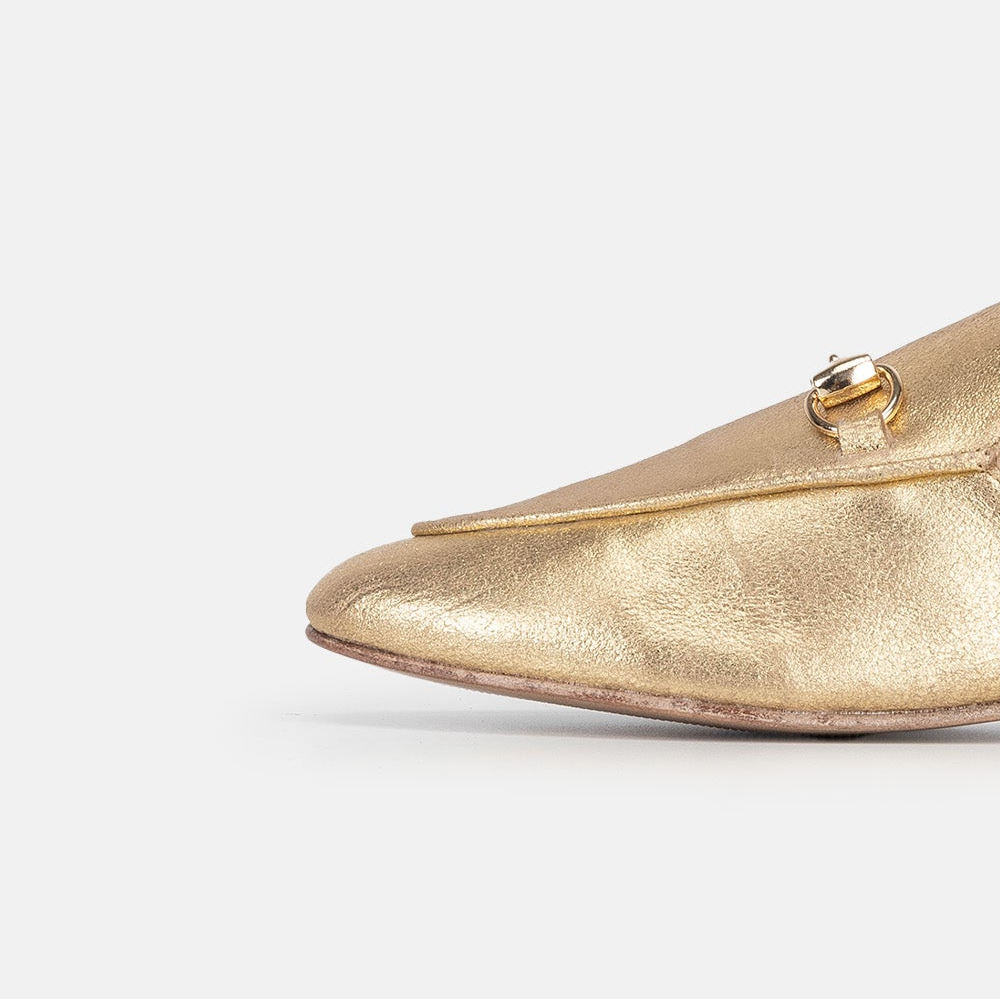 Volzak 3060 Mule en cuir Doré