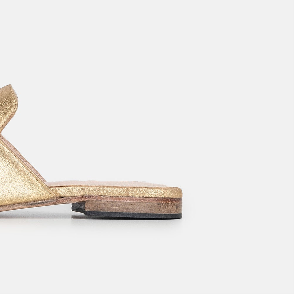 Volzak 3060 Mule en cuir Doré