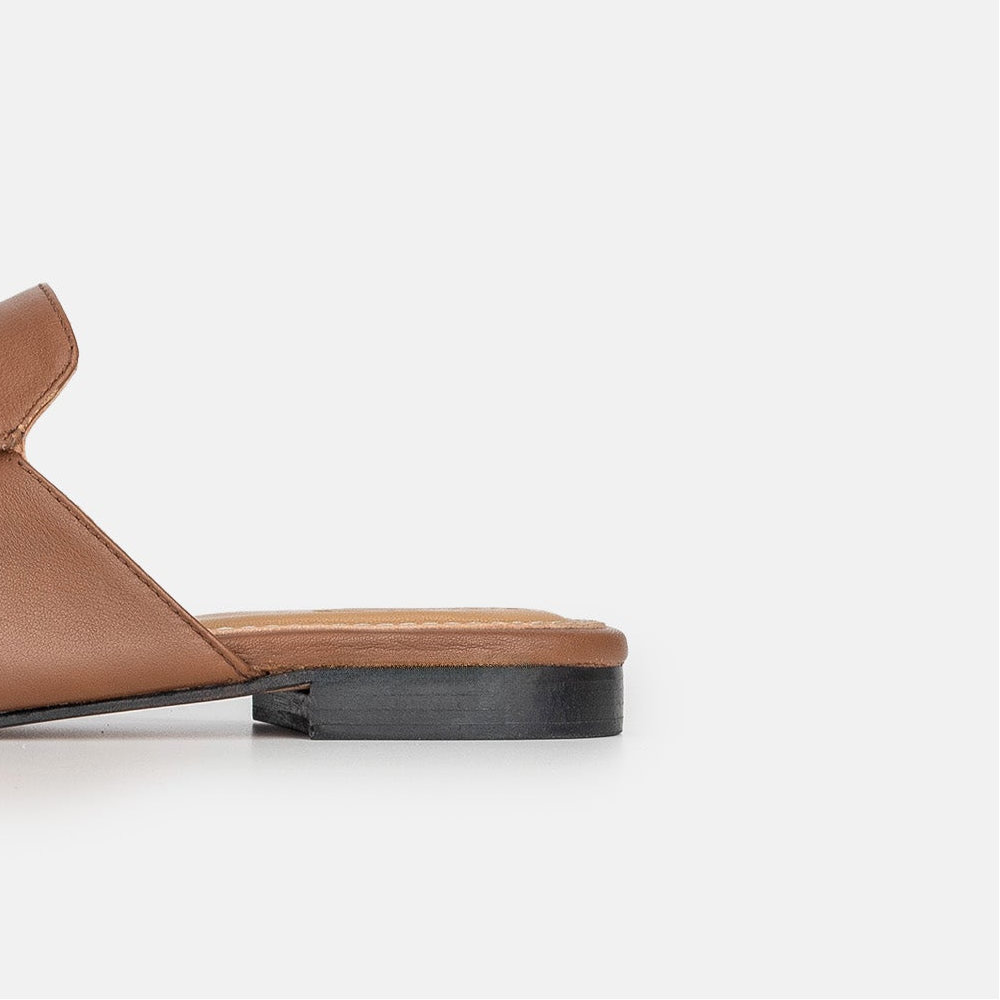 Volzak 3060 Mule en cuir Camel