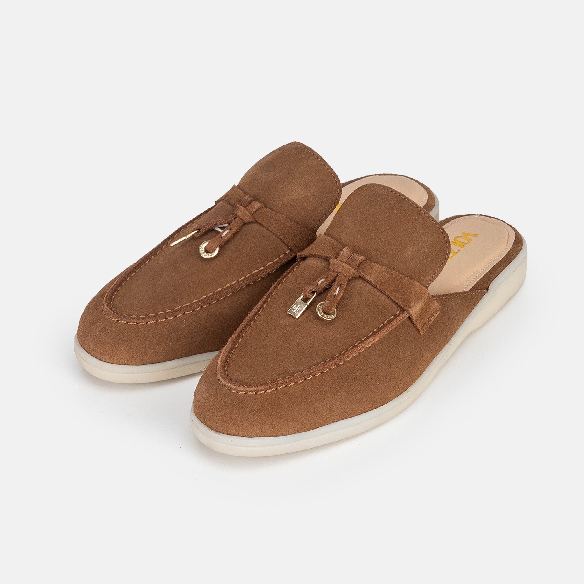 Volzak 0777 Mule en daim Camel