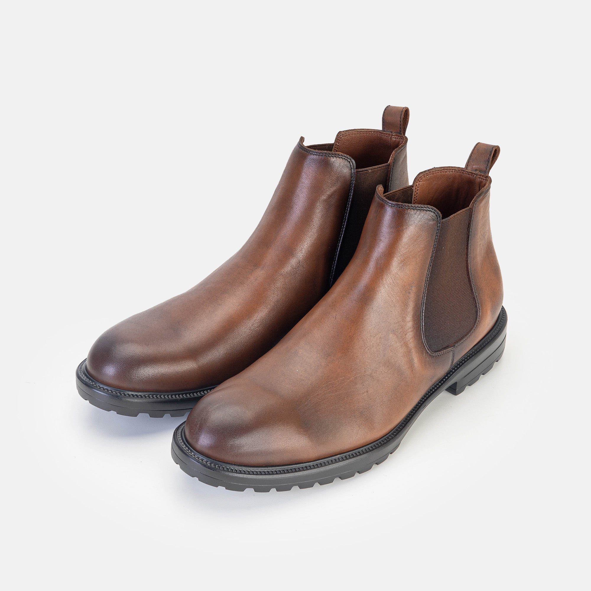 Volzak 5302 Bottine en cuir Marron Vintage