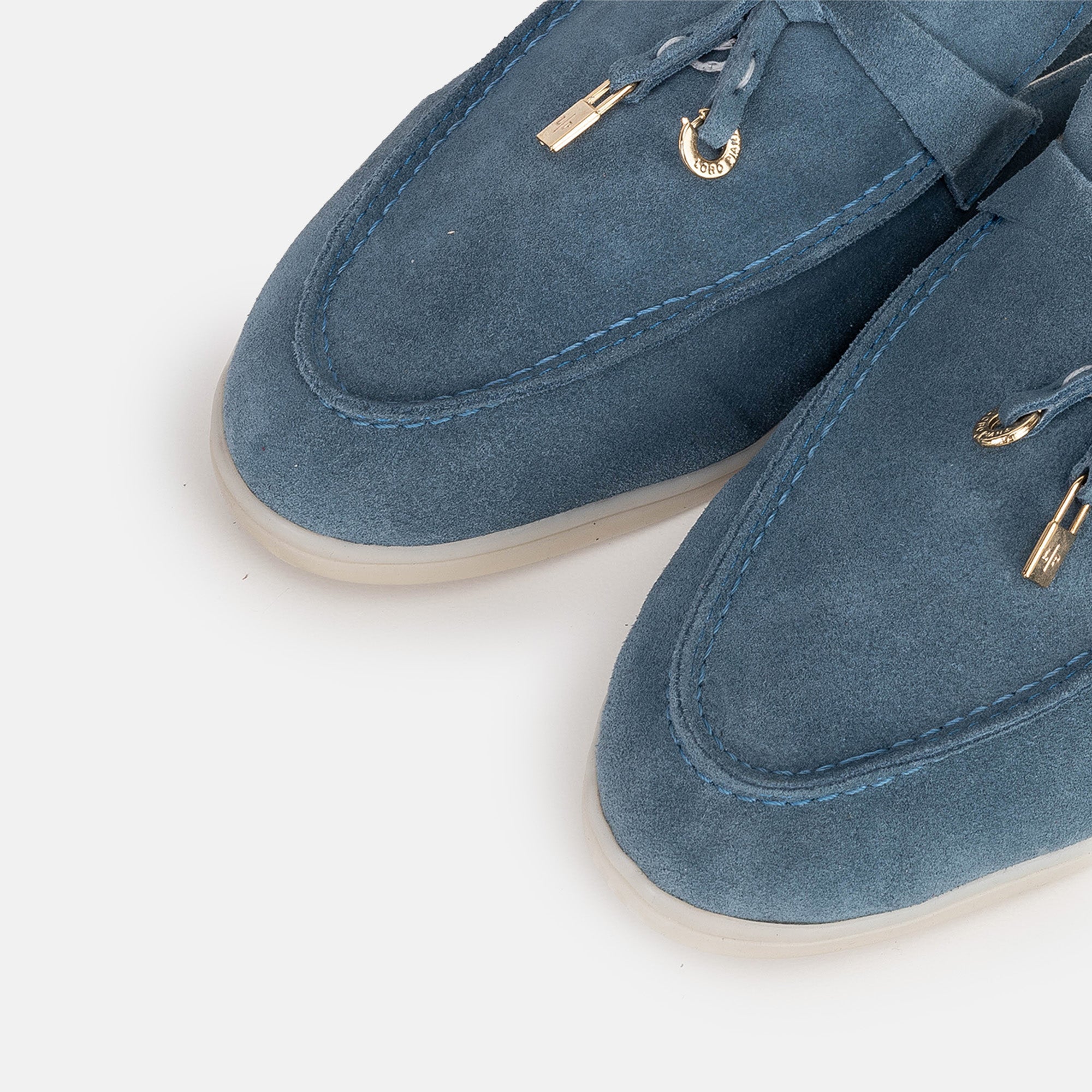 Volzak 0777 Mule en daim Bleu