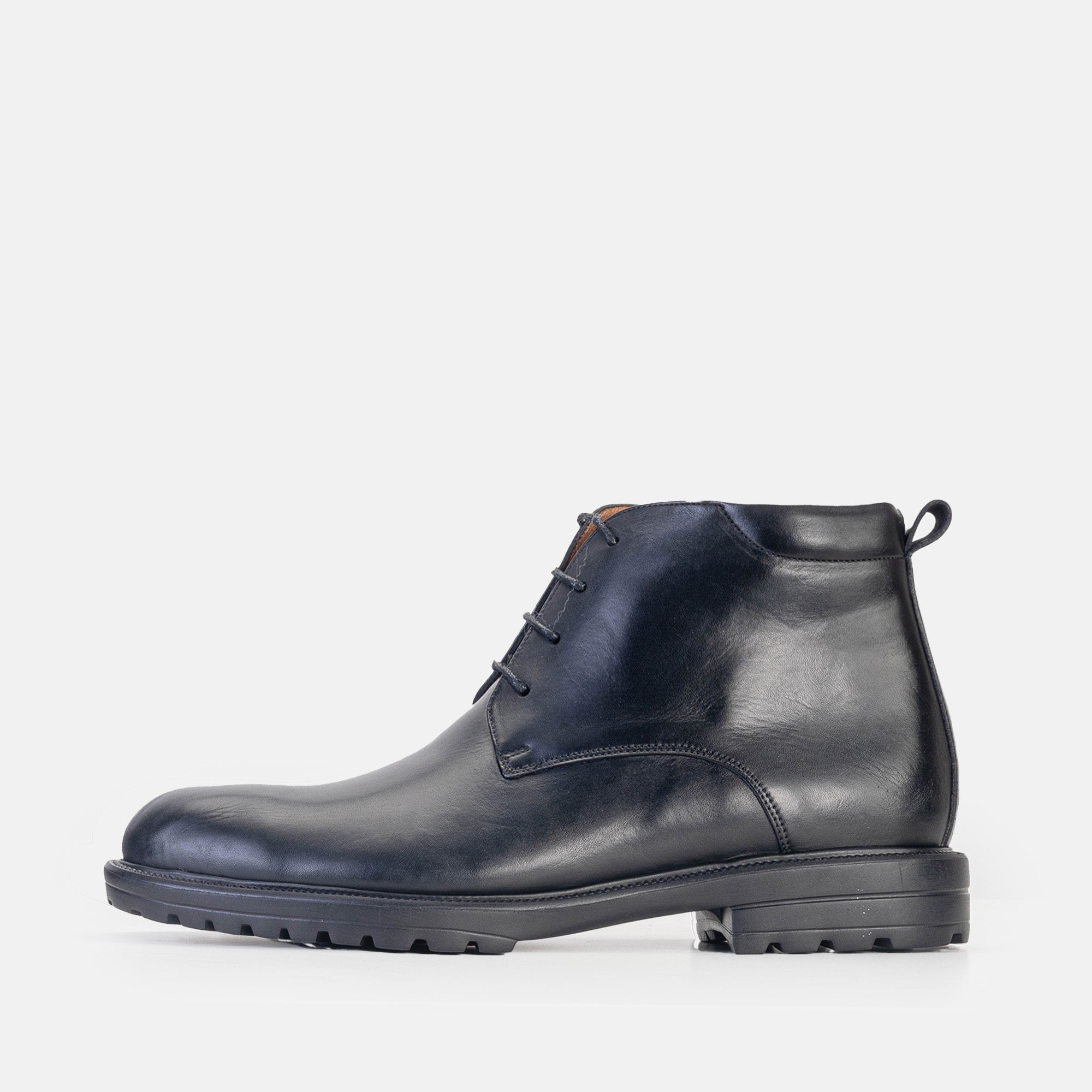 Volzak 5303 Black Leather Ankle Boot