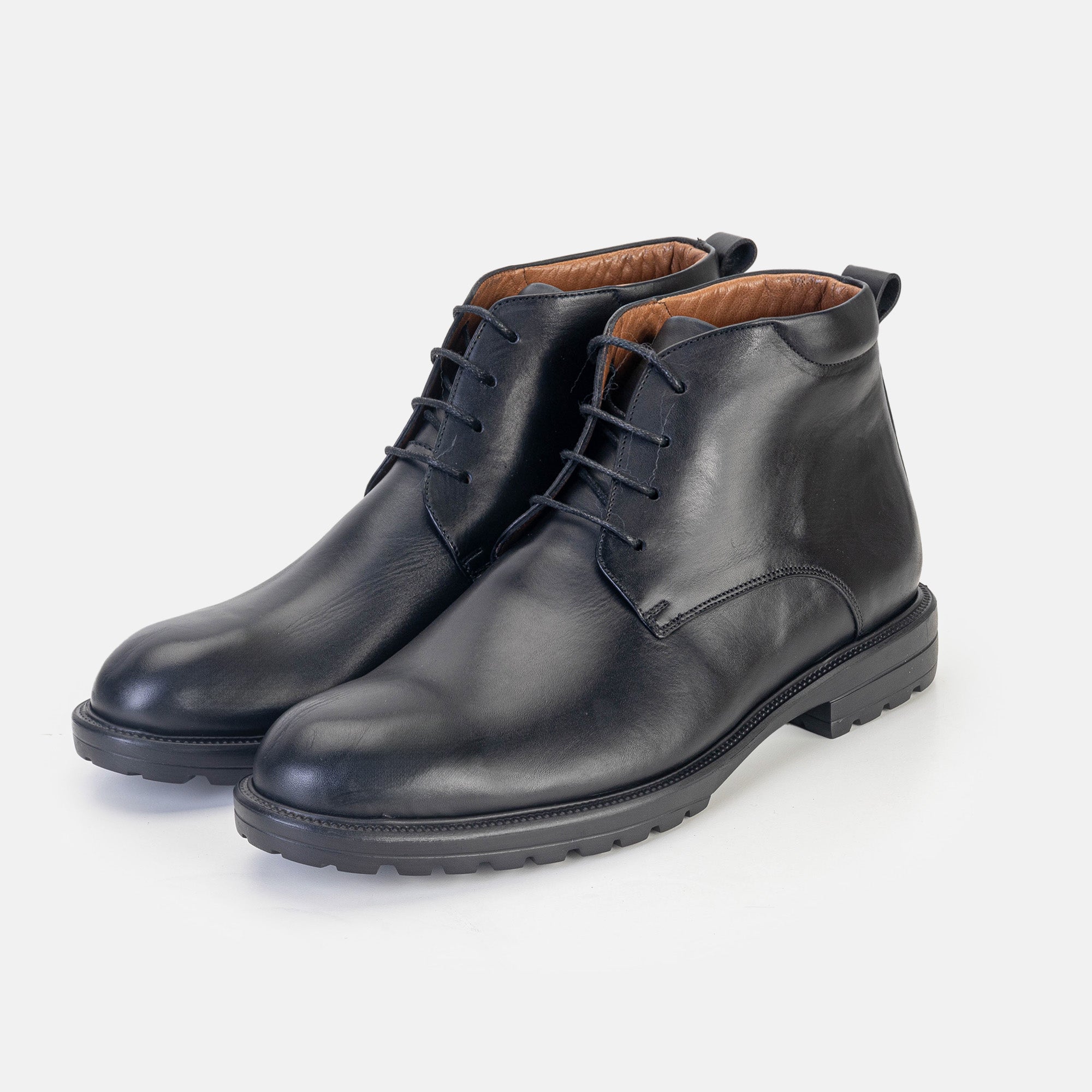 Volzak 5303 Black Leather Ankle Boot