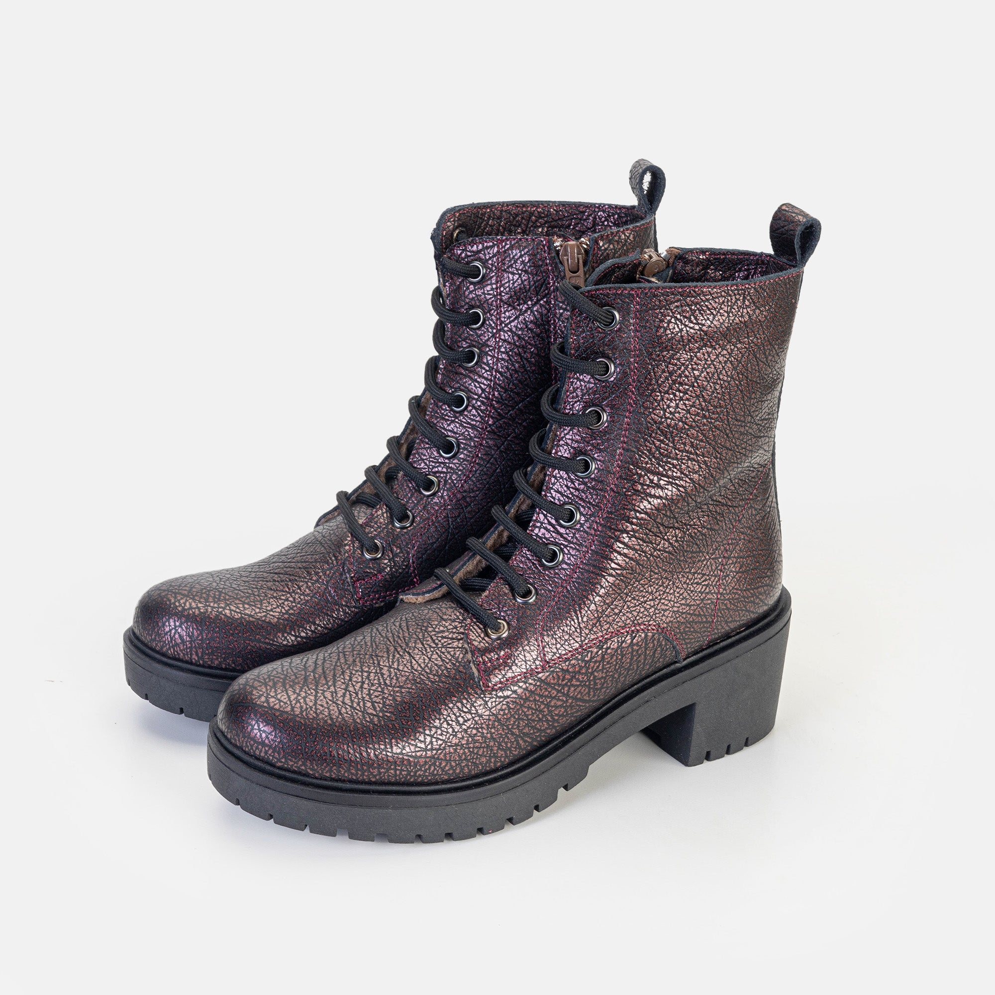 Volzak 3033 Bottine en cuir Bordeaux Grainé