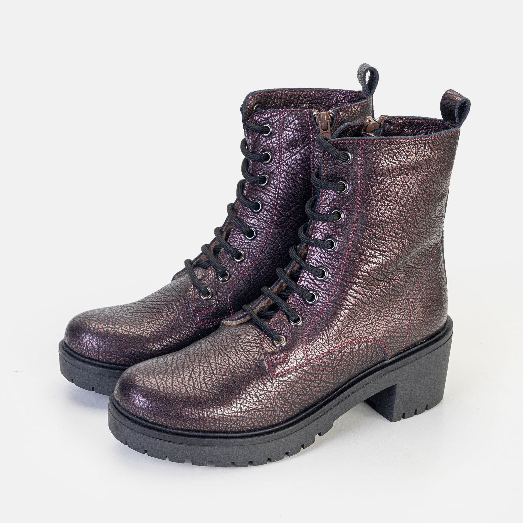 Volzak 3033 Bottine en cuir Bordeaux Grainé