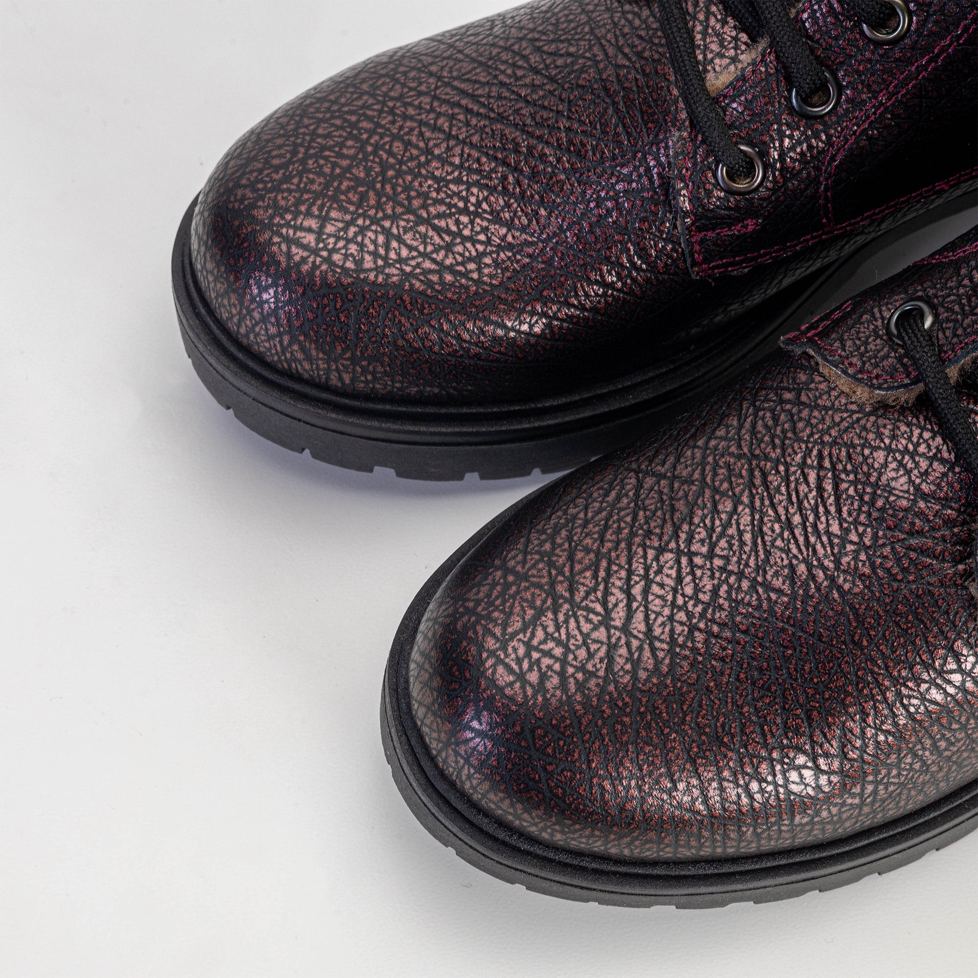 Volzak 3033 Bottine en cuir Bordeaux Grainé