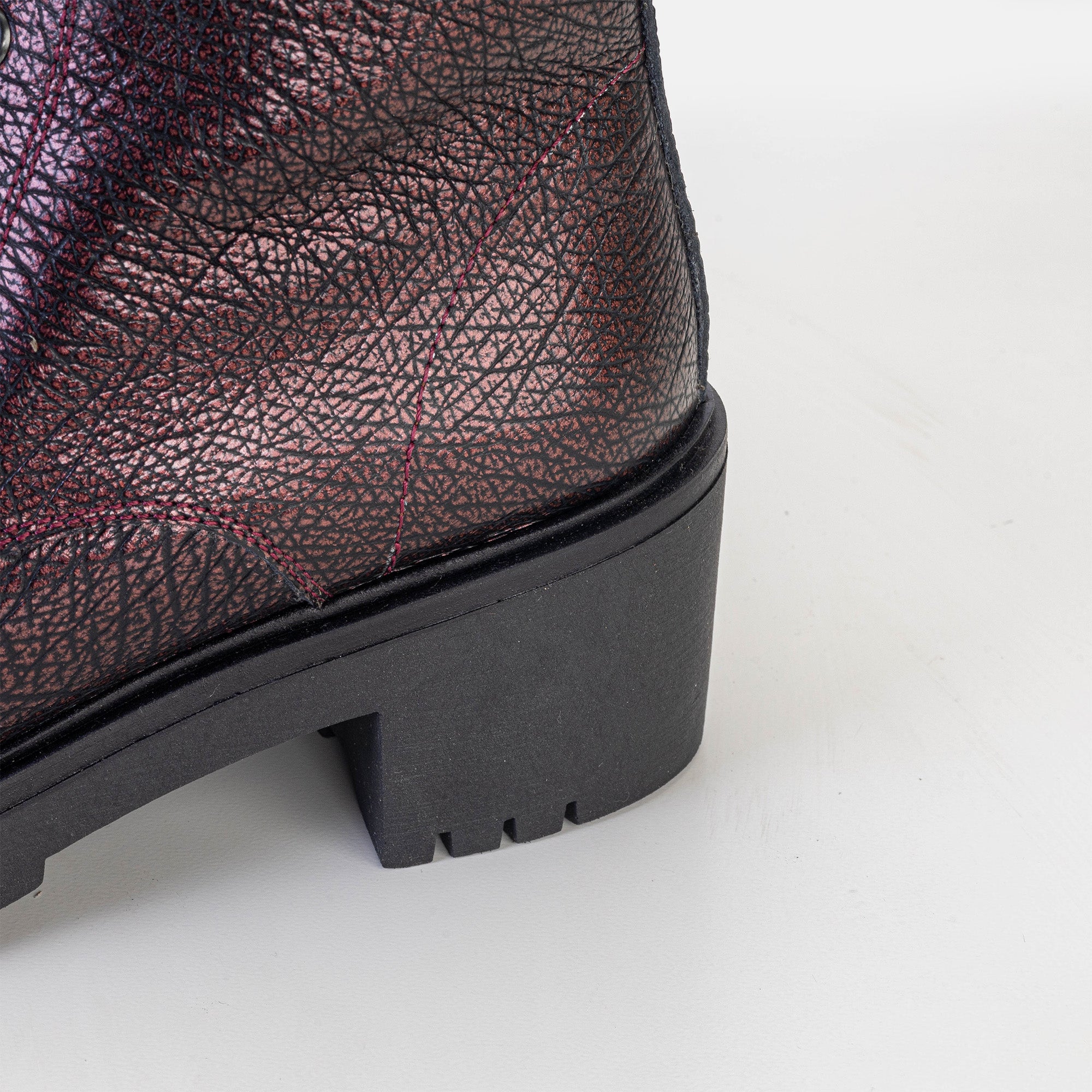 Volzak 3033 Bottine en cuir Bordeaux Grainé