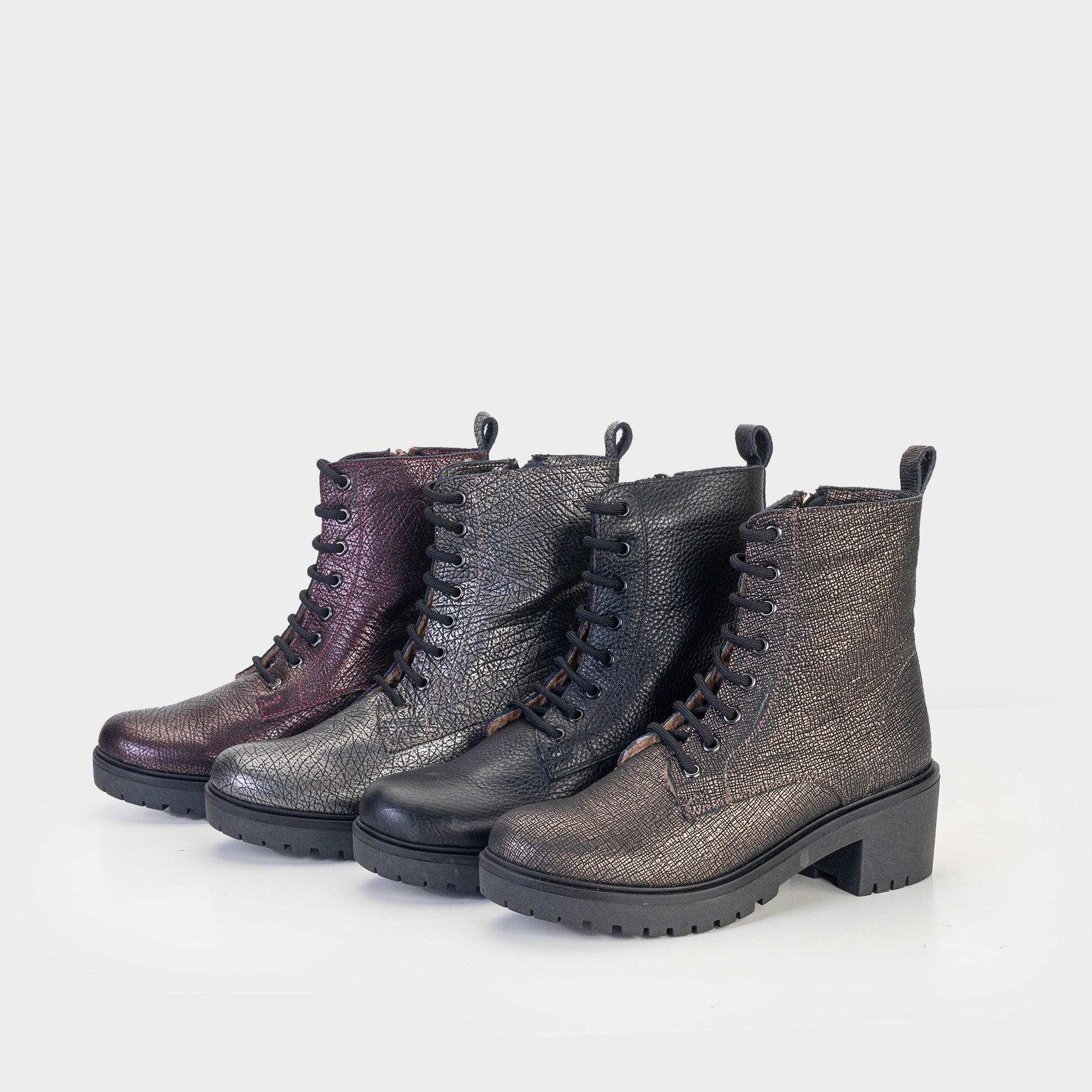 Volzak 3033 Bottine en cuir Noir Grainé