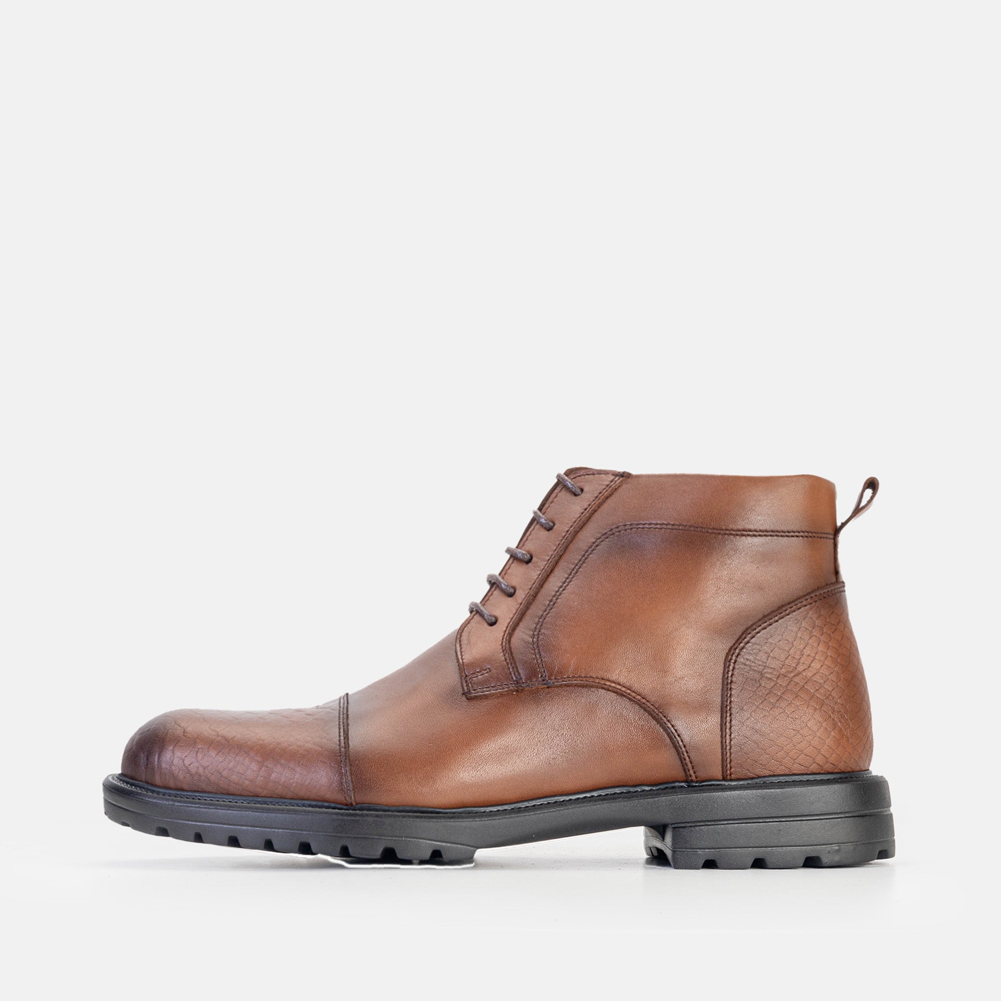 Volzak 5304 Bottine en cuir Marrone Vintage