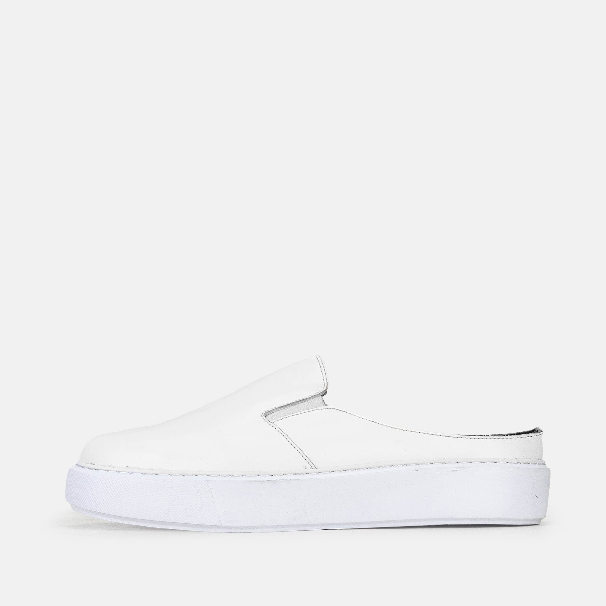 Volzak 5329 Mule en cuir Blanc