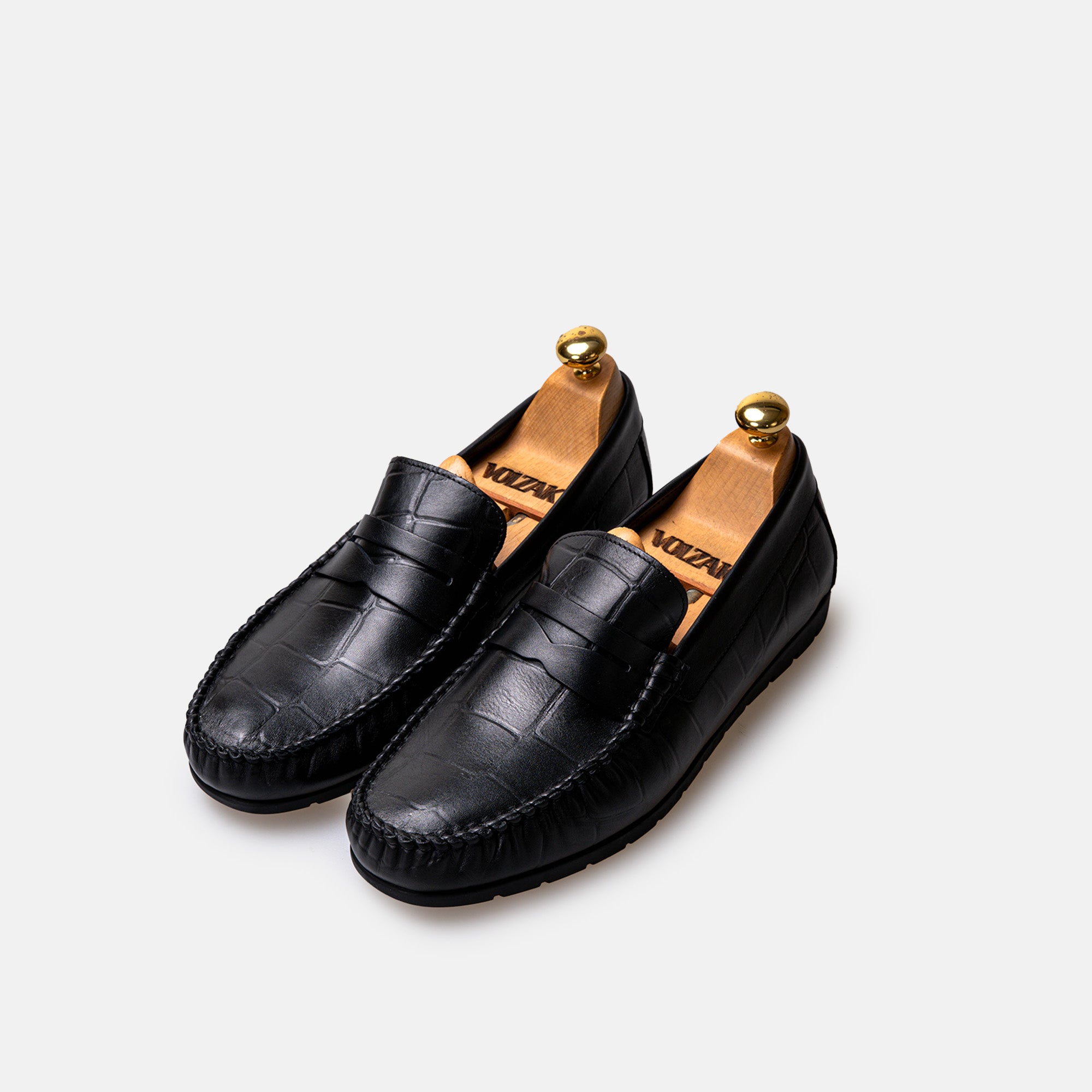 Volzak 048 Mocassin en cuir Noir