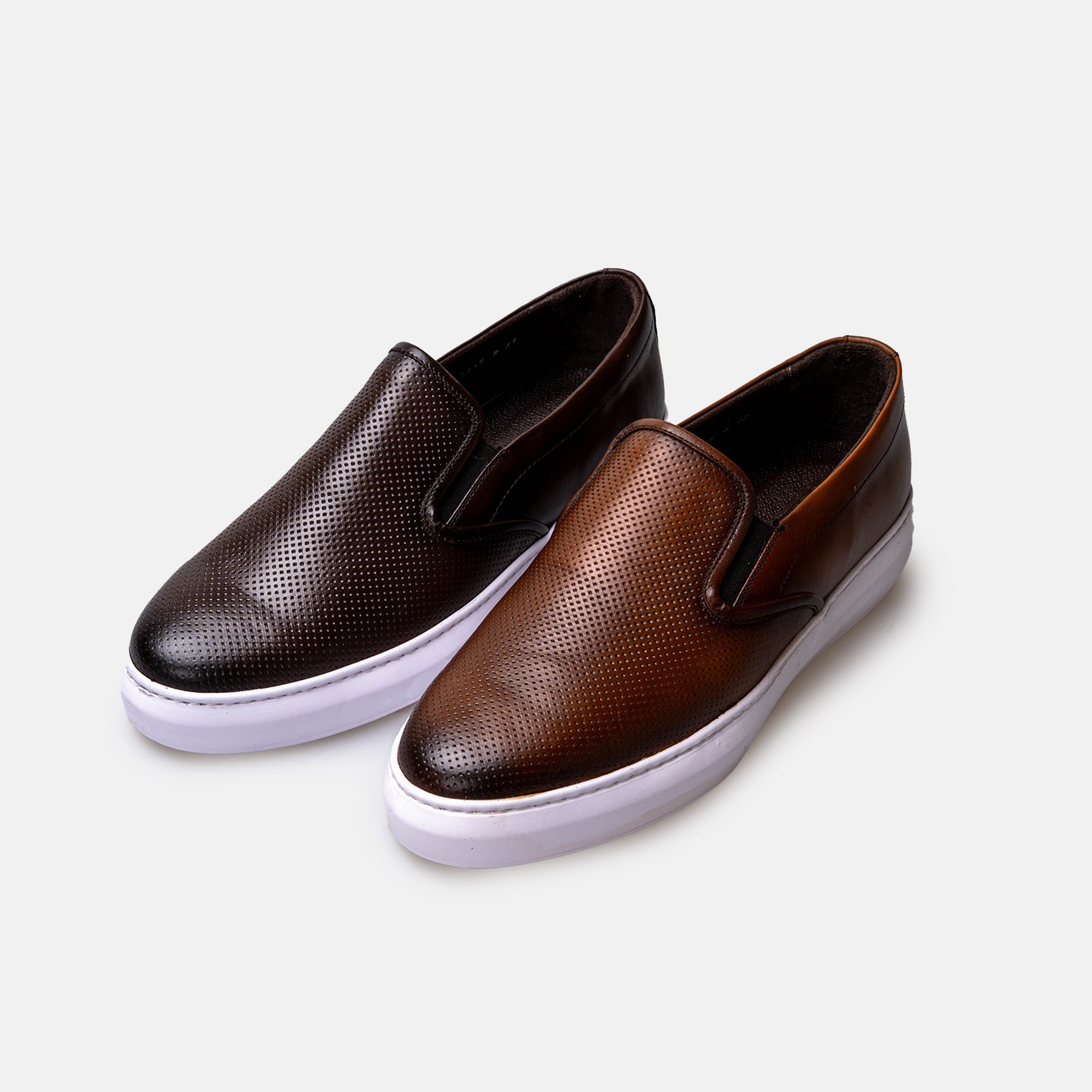 Volzak 5417 basket en cuir Marron Vintage