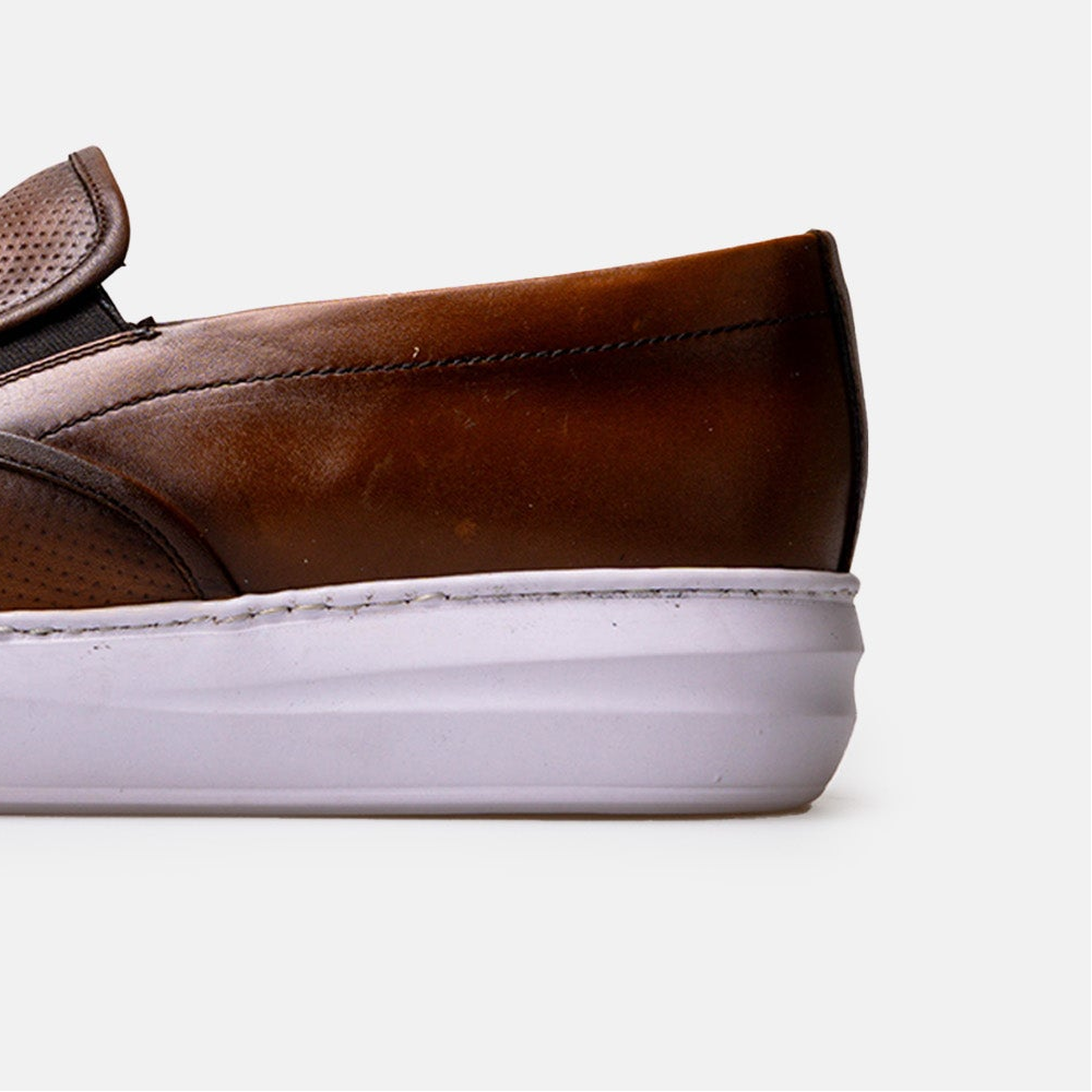 Volzak 5417 basket en cuir Marron Vintage