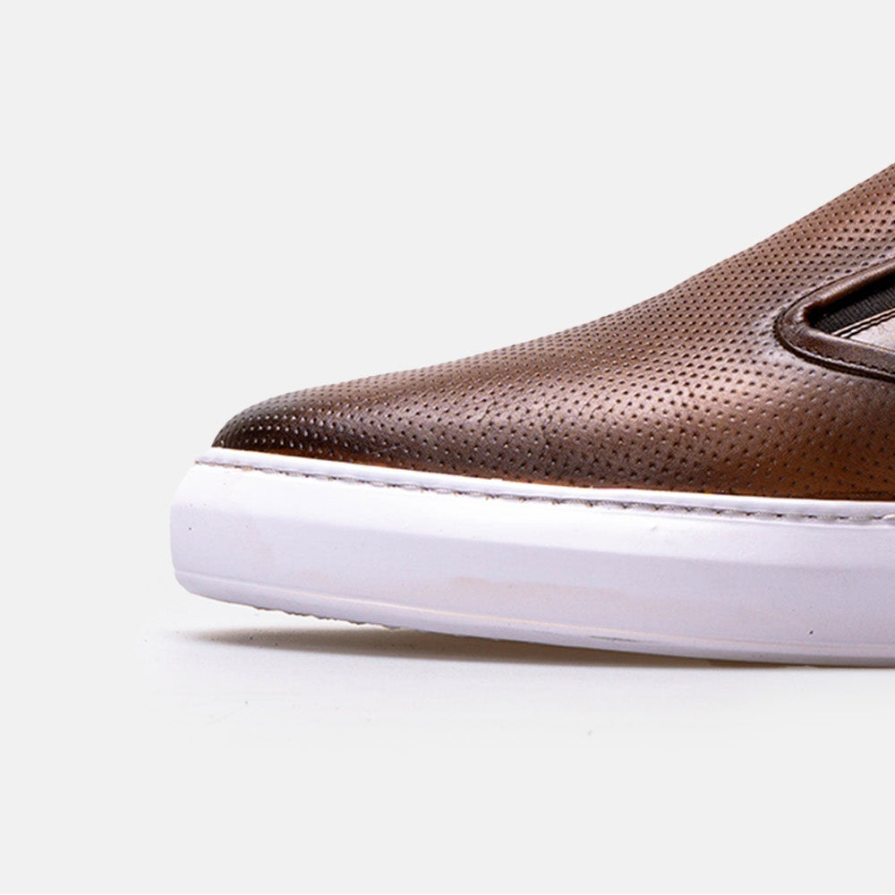 Volzak 5417 basket en cuir Marron Vintage