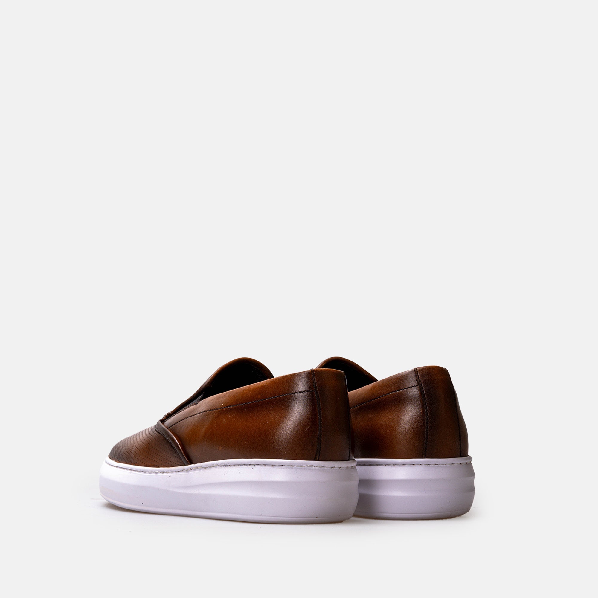 Volzak 5417 basket en cuir Marron Vintage