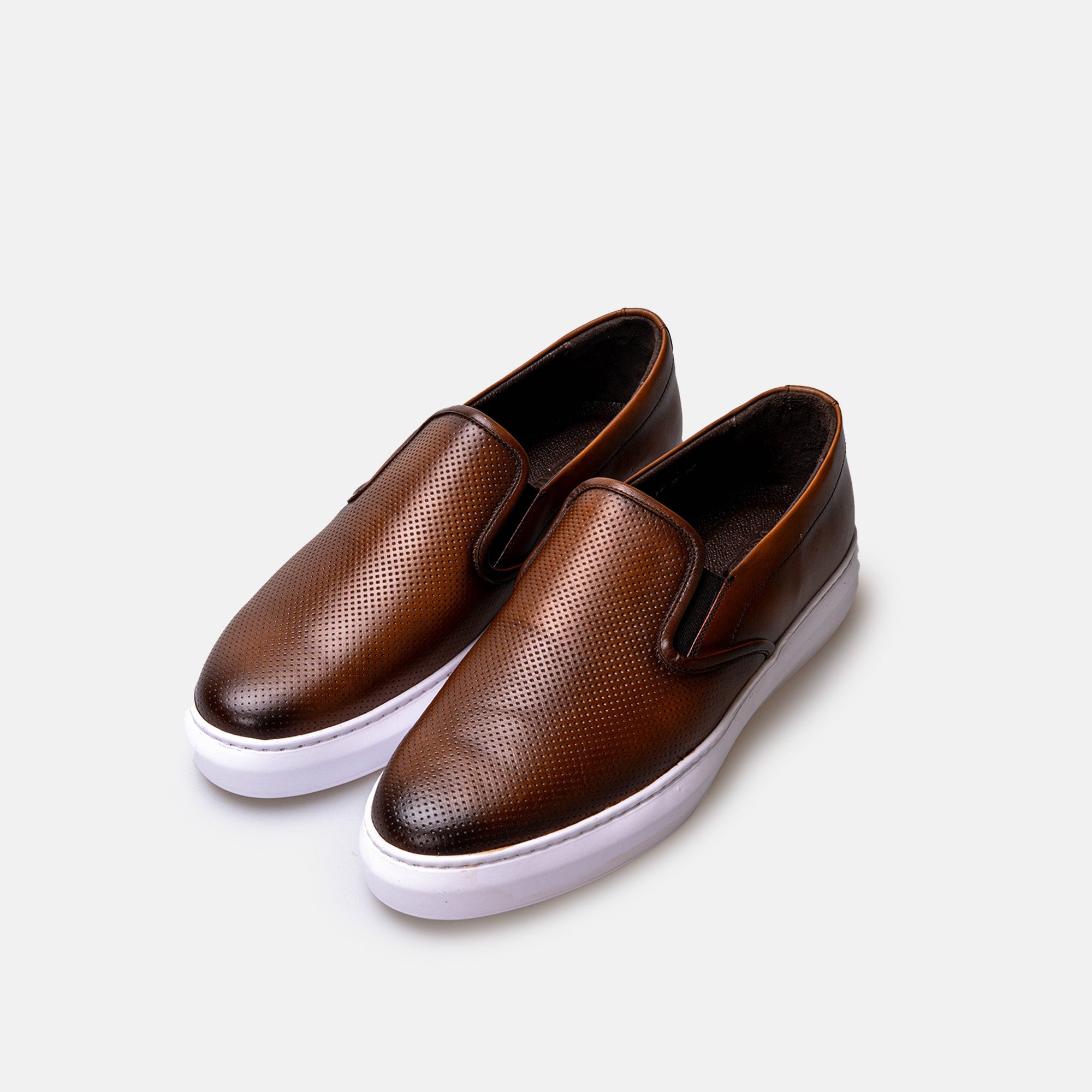 Volzak 5417 basket en cuir Marron Vintage