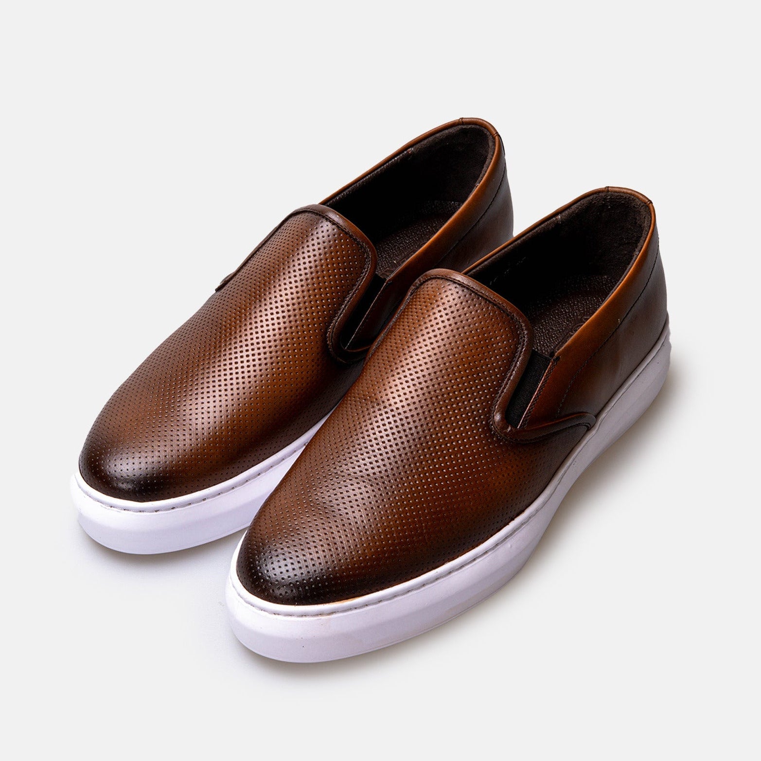 Volzak 5417 basket en cuir Marron Vintage