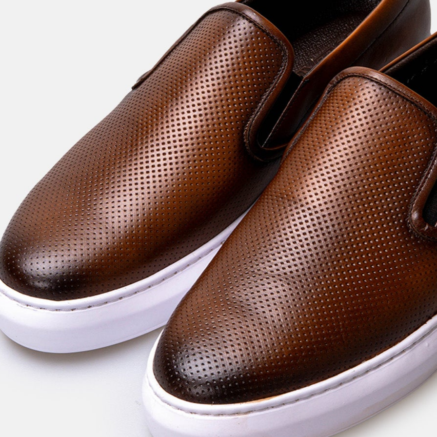 Volzak 5417 basket en cuir Marron Vintage