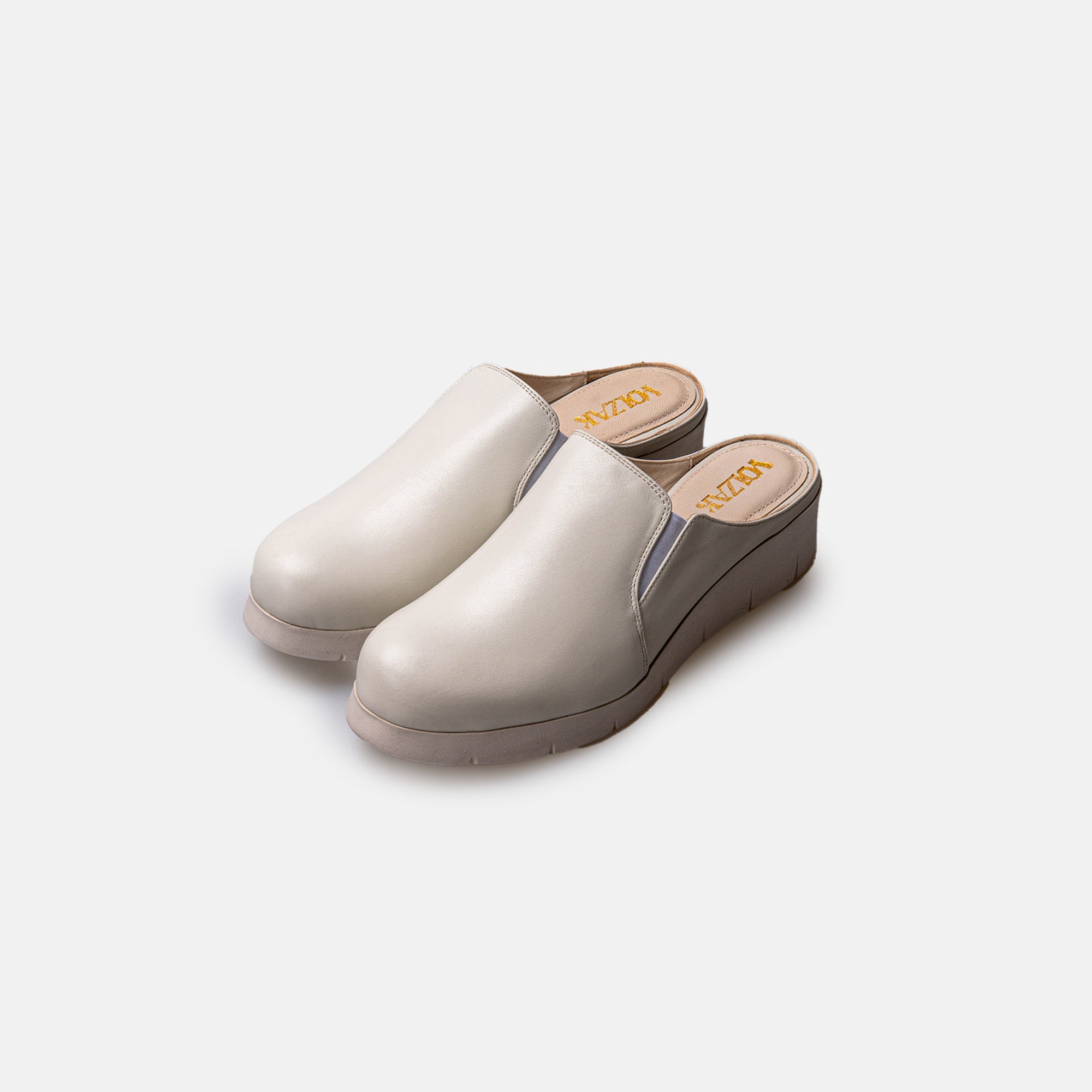 Volzak 06 Beige Leather Clog