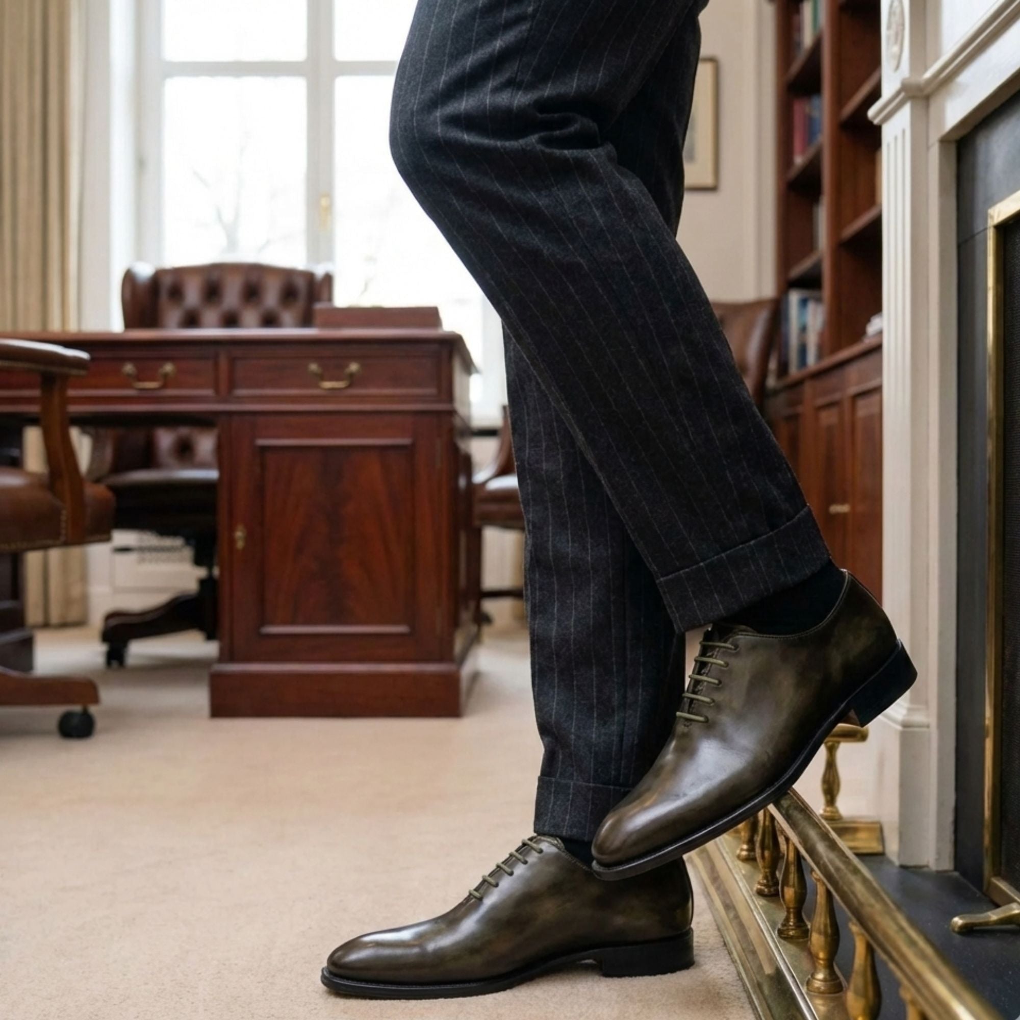 Volzak 6070 Chaussure en cuir Démasquable Vert