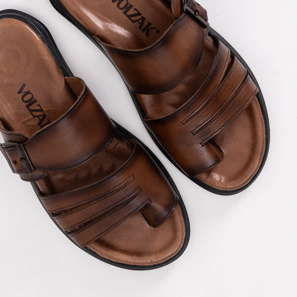 5135 Sandale en cuir Marron vintage