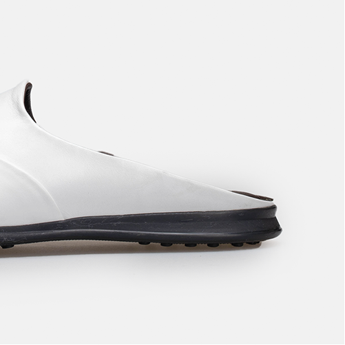 Volzak 5402 Mule en cuir Blanc