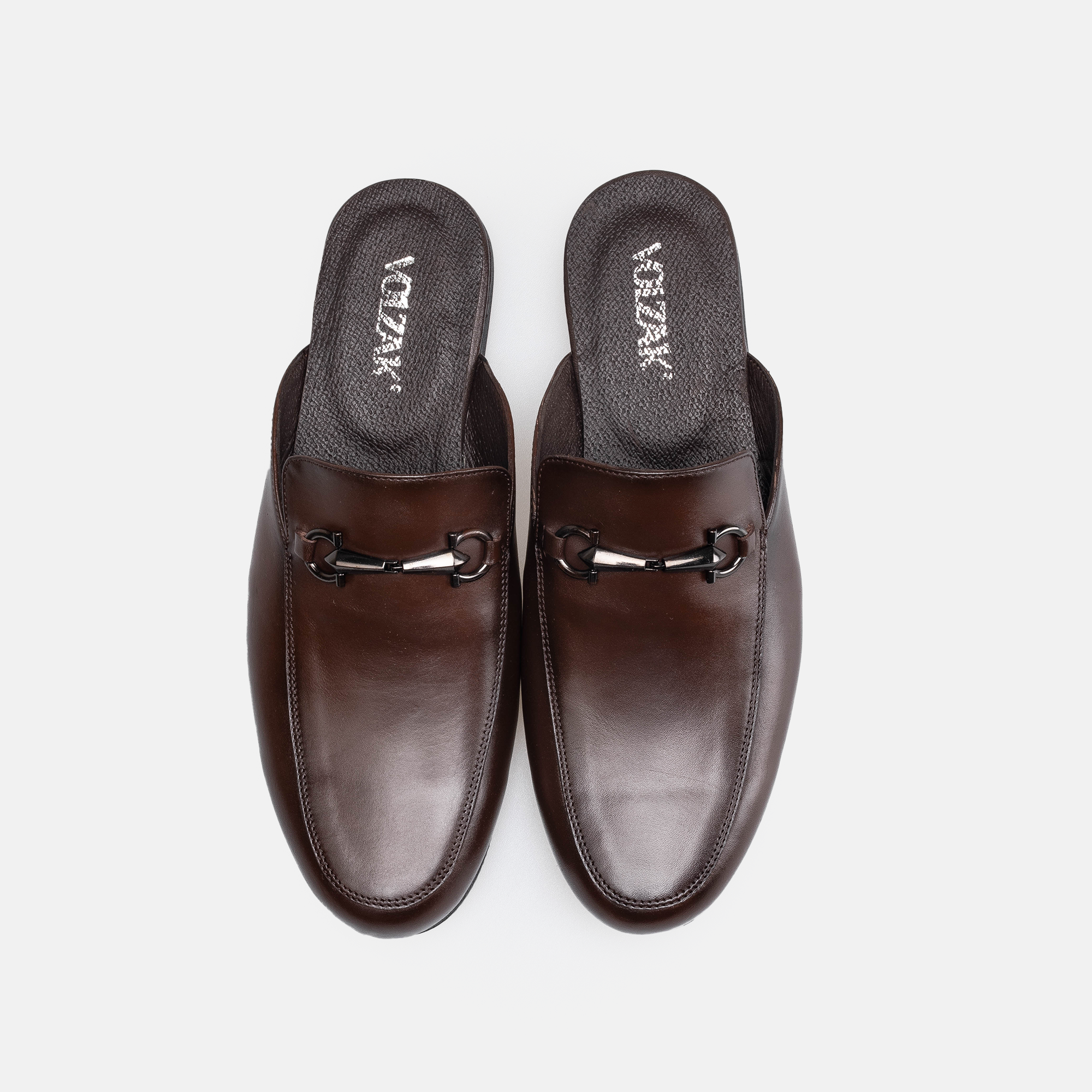 Volzak 5403 Mule en cuir Marron