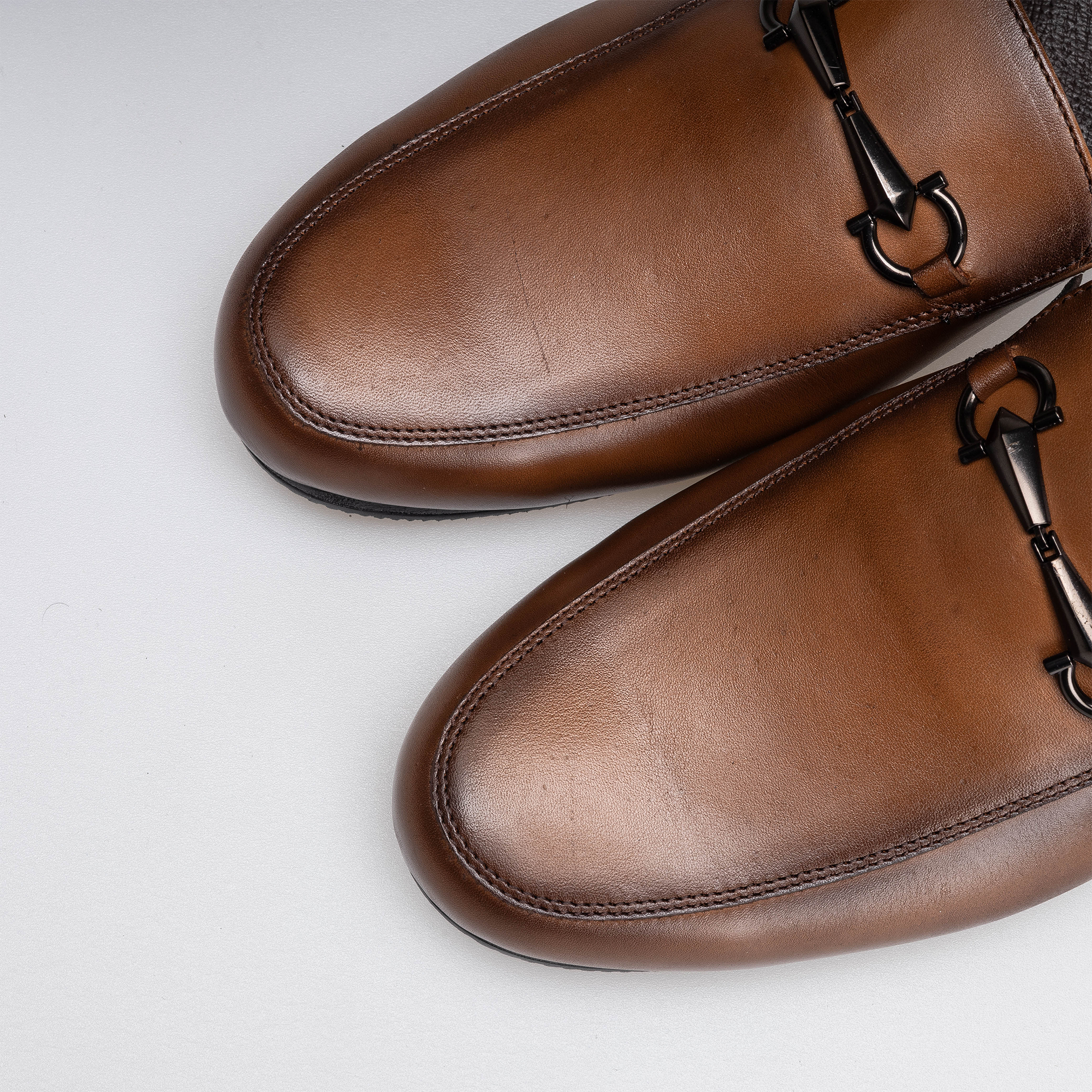 Volzak 5403 Mule en cuir Marron Vintage