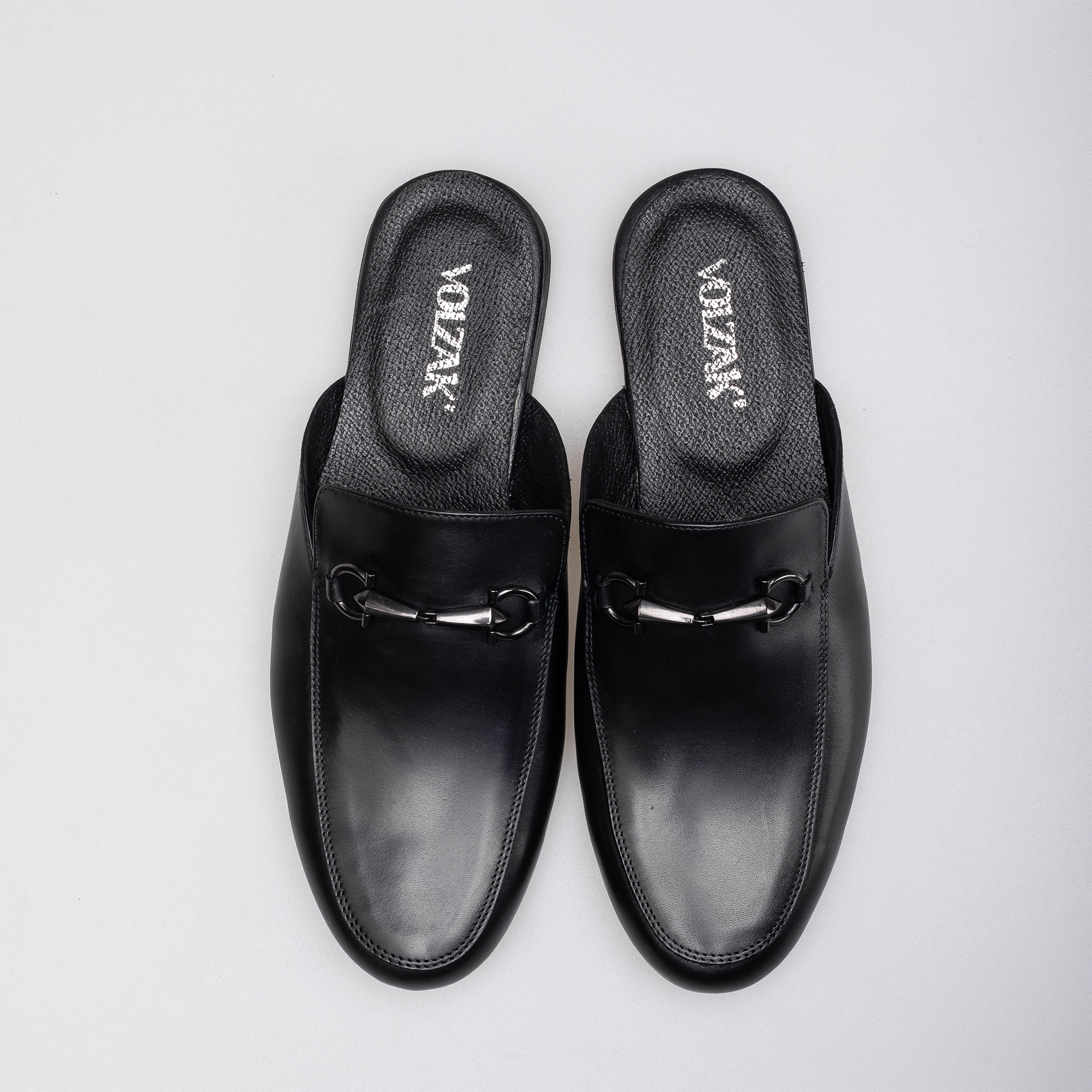 Volzak 5403 Mule en cuir Noir