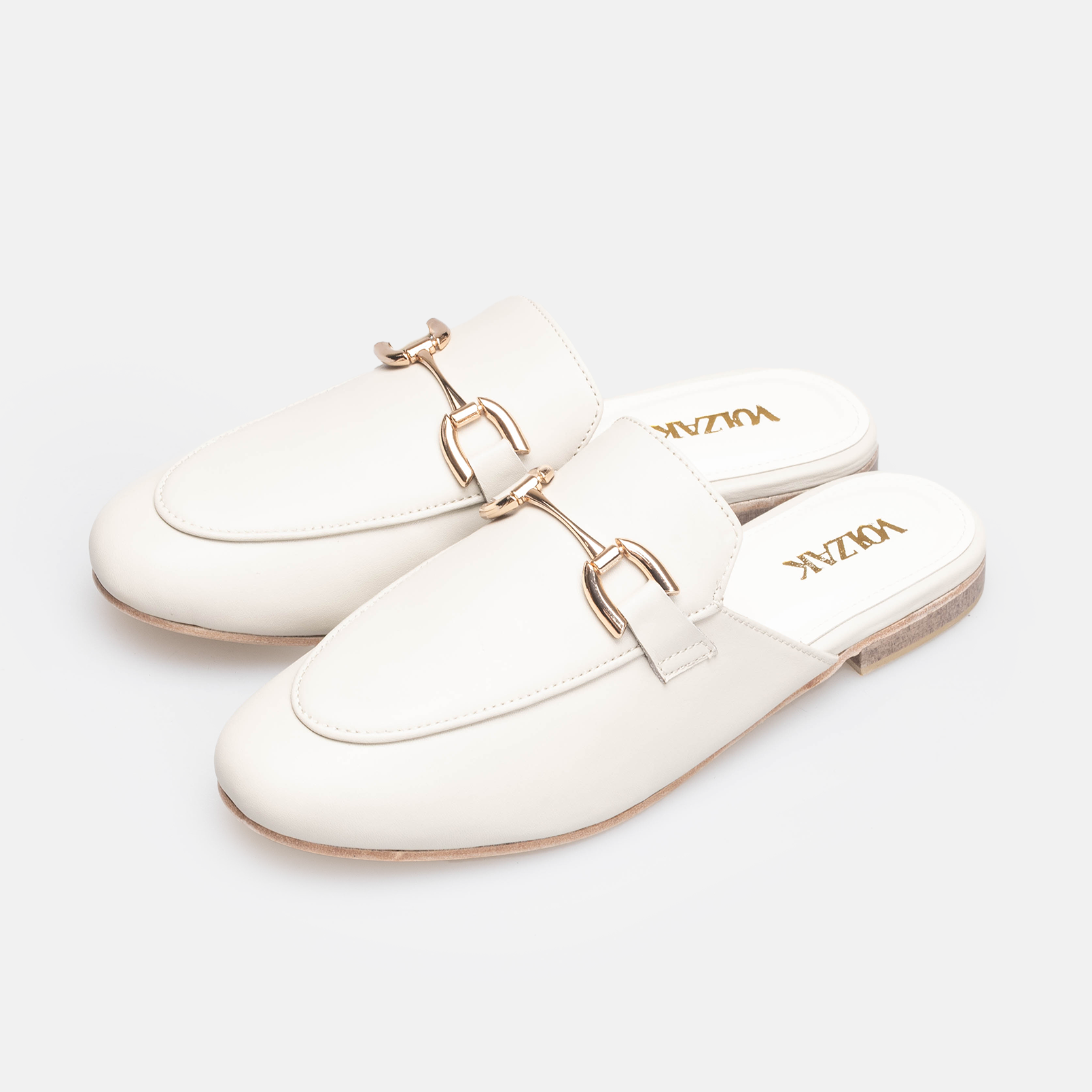 Volzak 3040 Beige Leather Mule