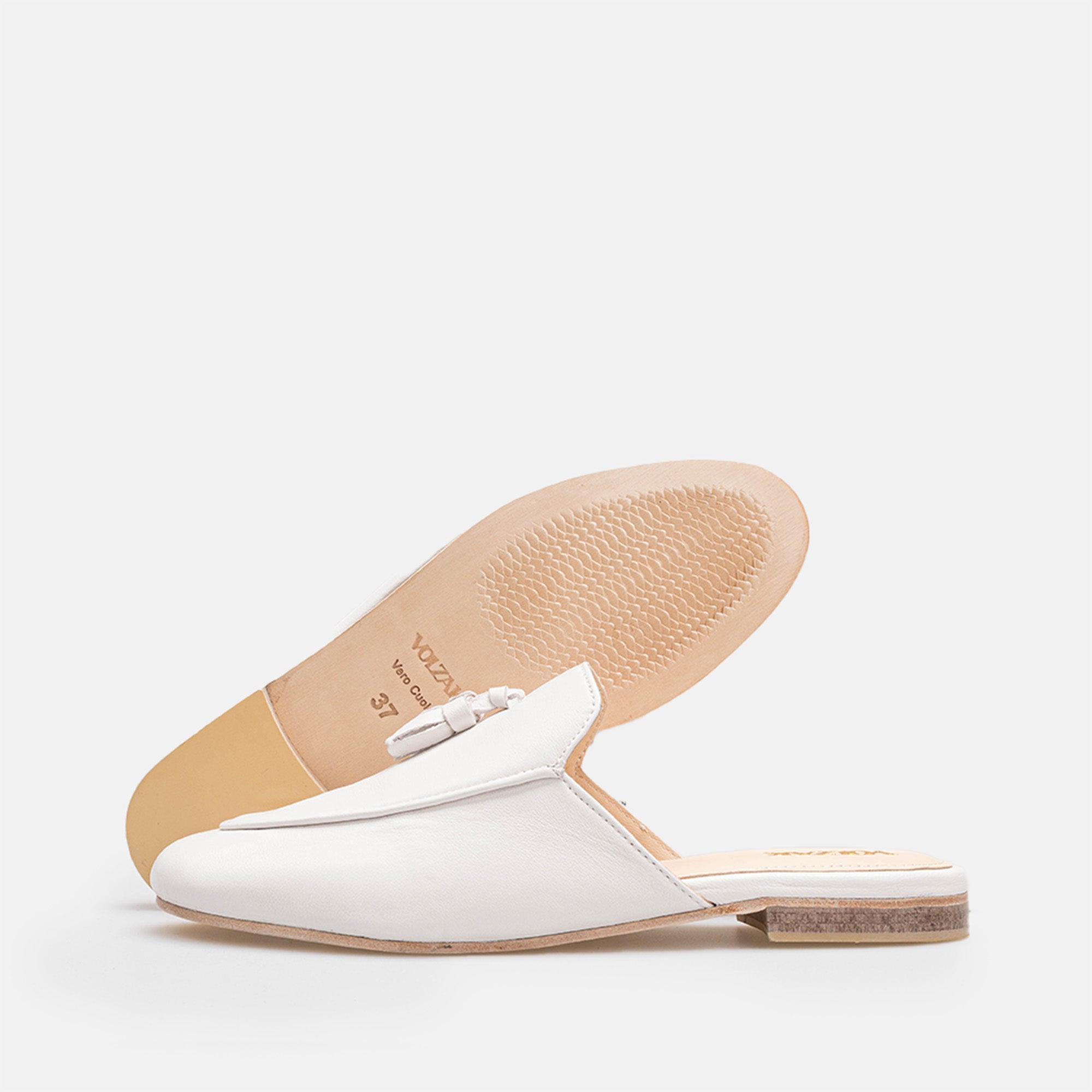 Volzak 3020 Beige Leather Mule