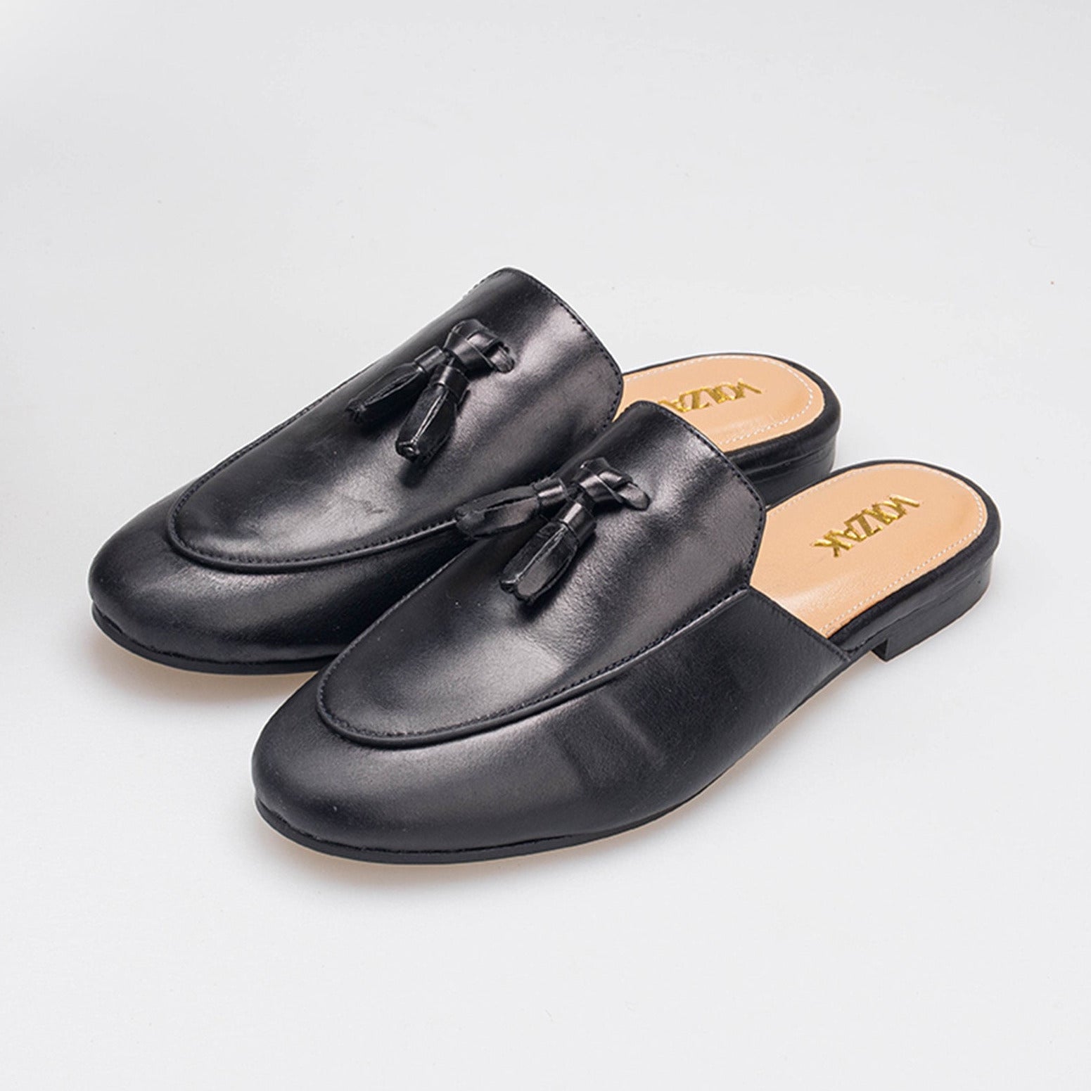 Volzak 3020 Mule en cuir Noir