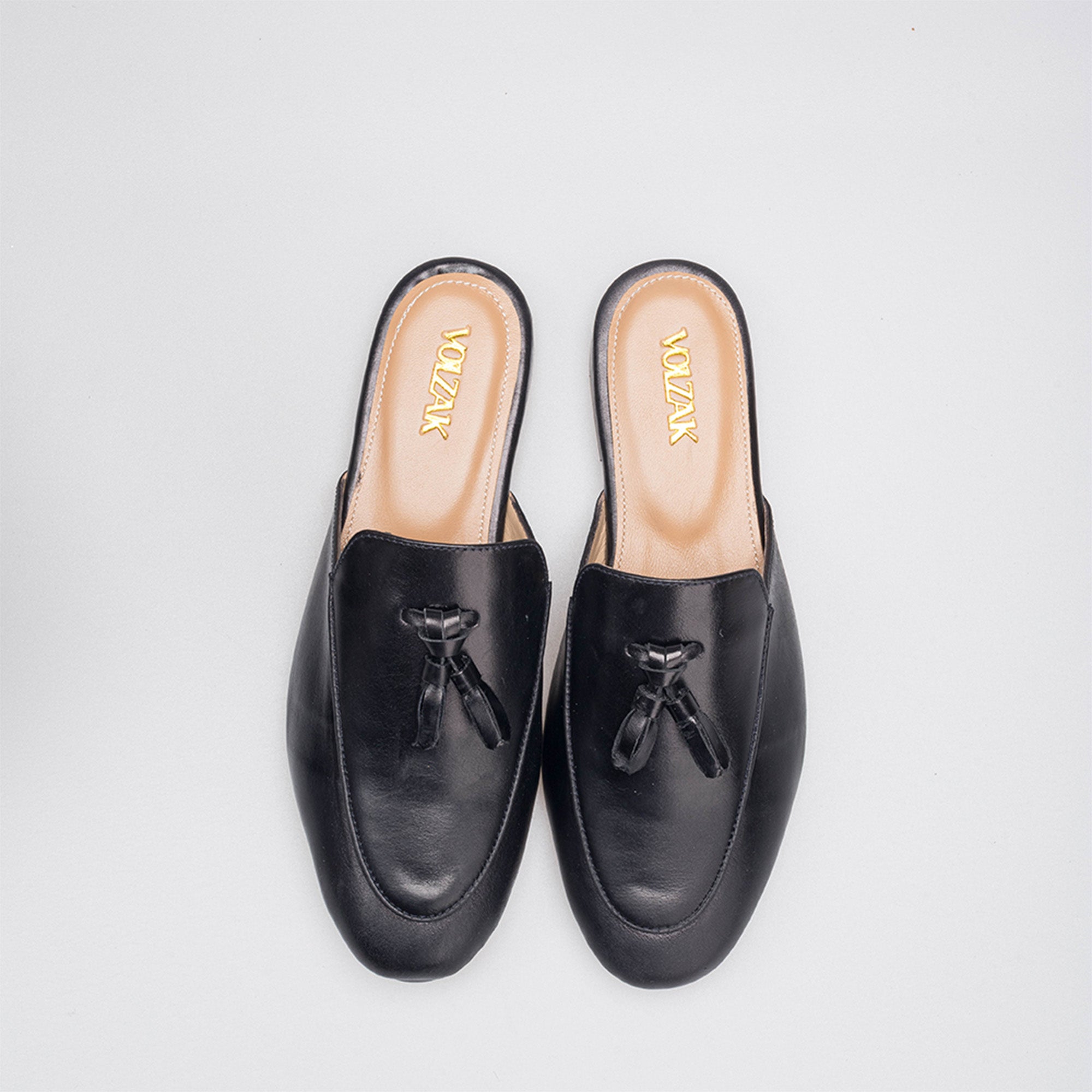 Volzak 3020 Mule en cuir Noir