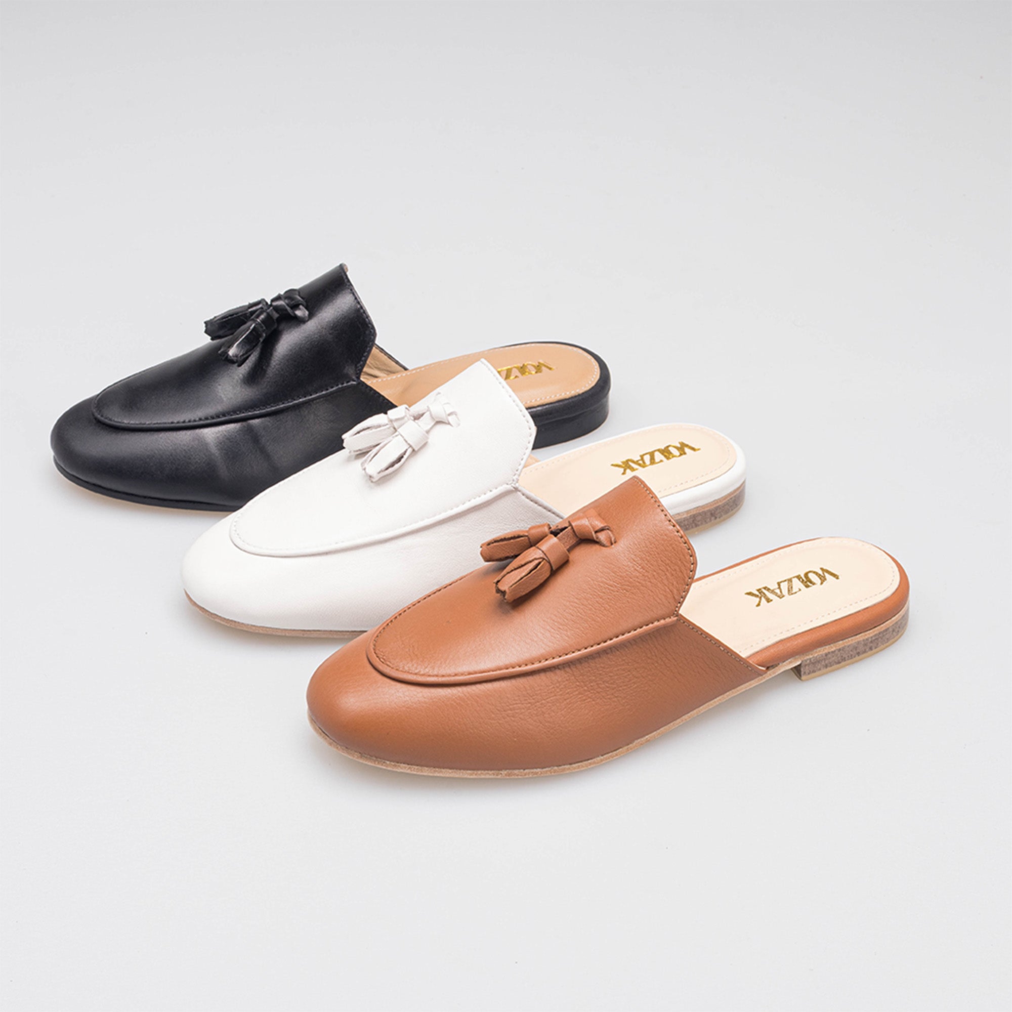 Volzak 3020 Beige Leather Mule