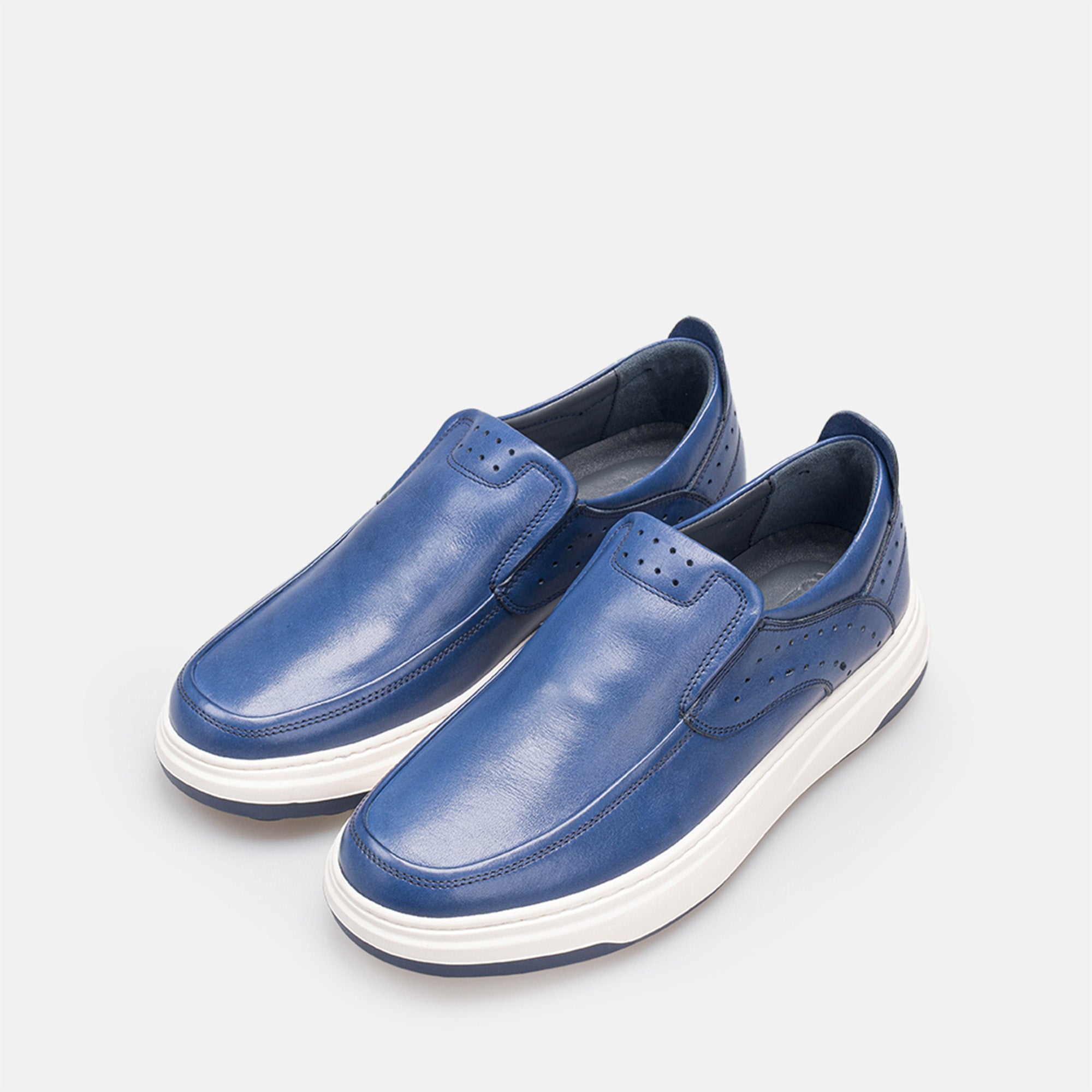 Volzak 3072 basket en cuir Bleu