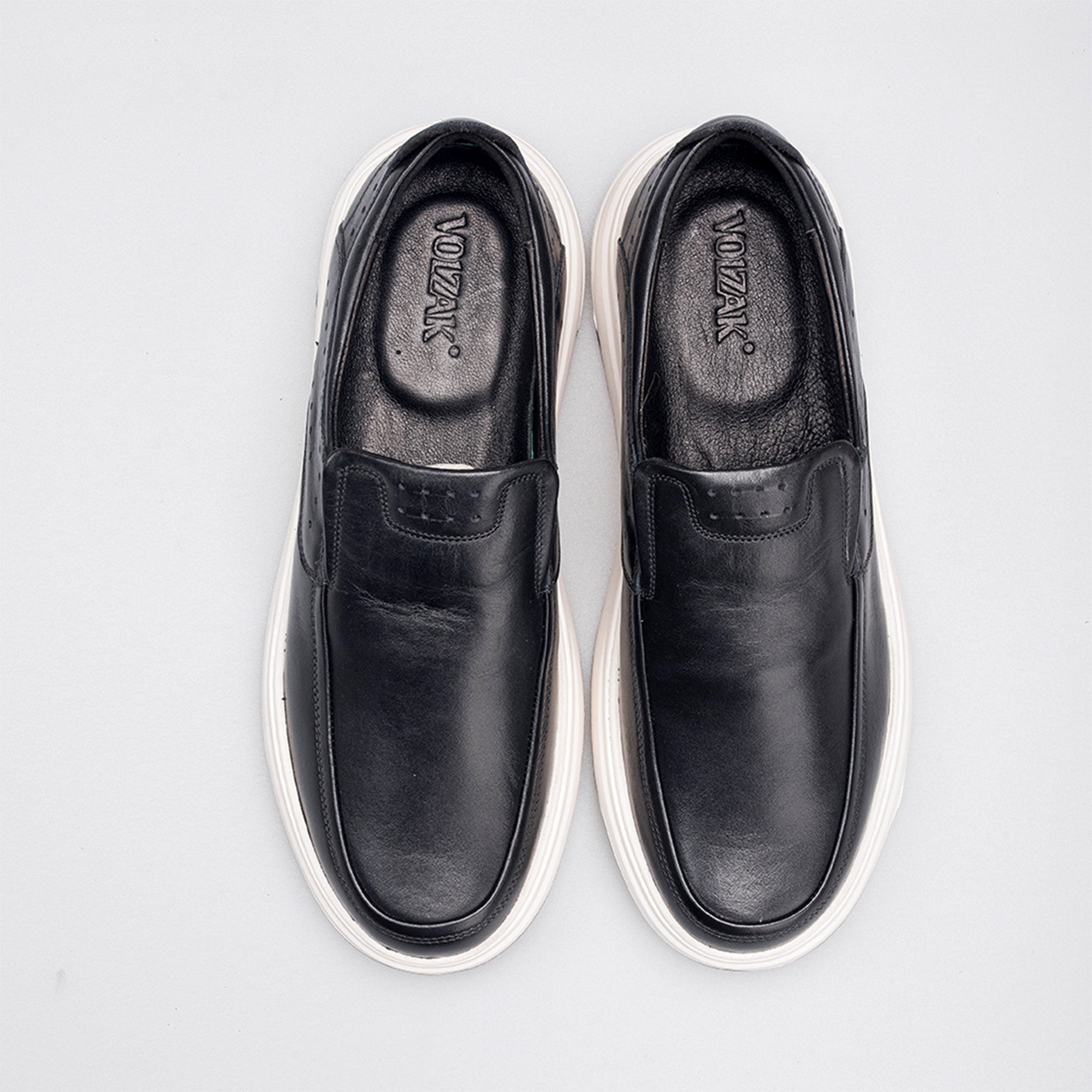 Volzak 3072 basket en cuir Noir