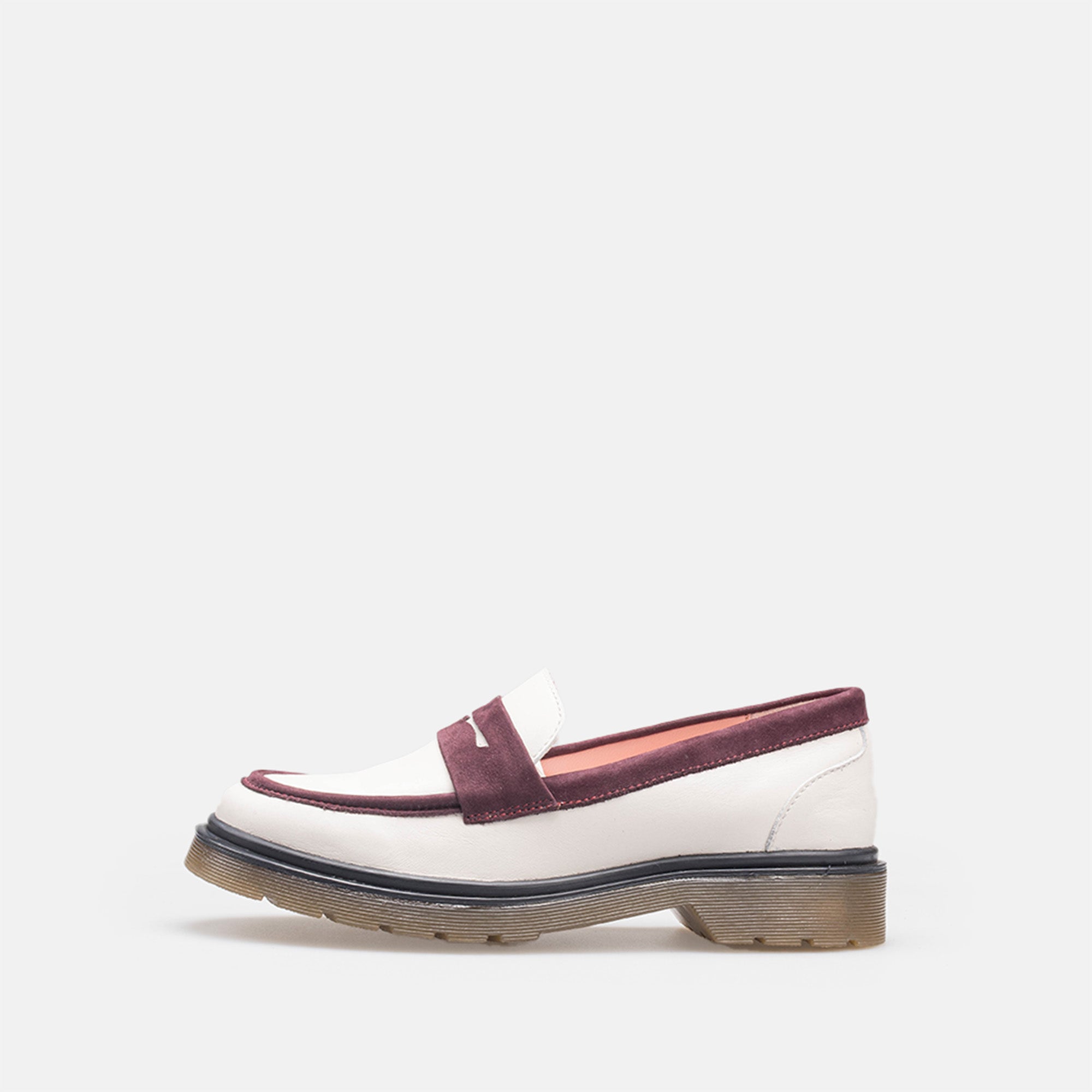 Volzak 422 Chaussure en cuir Beige Bordeaux