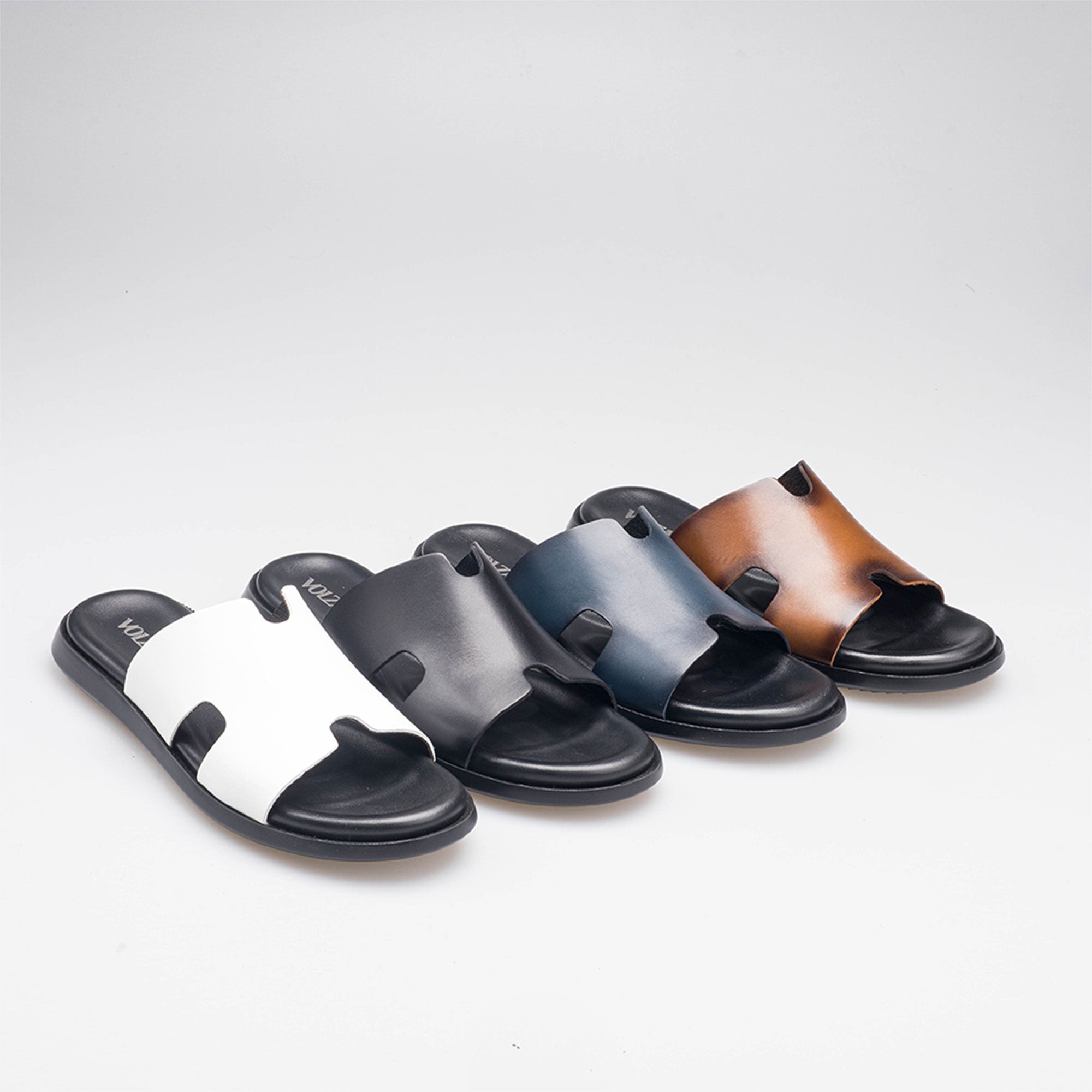 Volzak 5405 Black Leather Sandal
