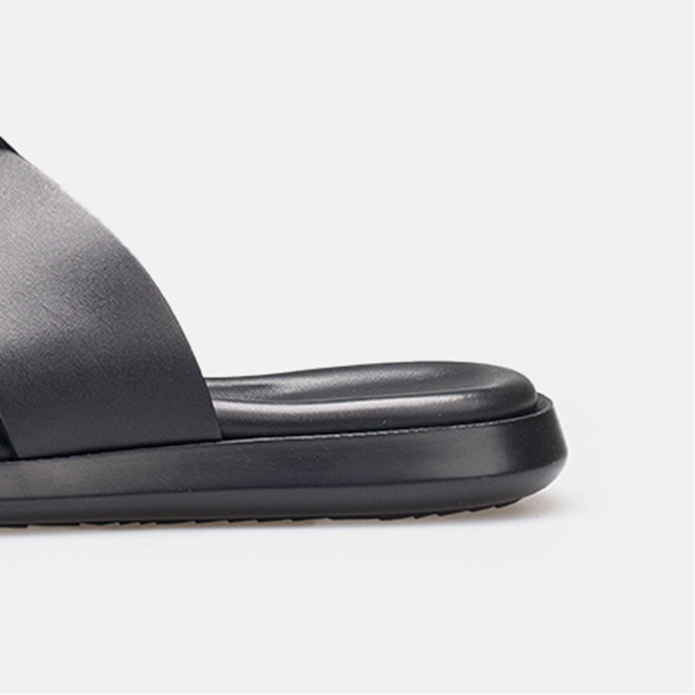 Volzak 5405 Black Leather Sandal