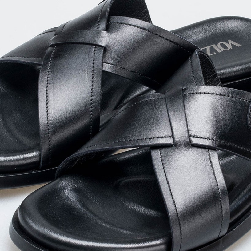 Volzak 5411 Sandale en cuir Noir