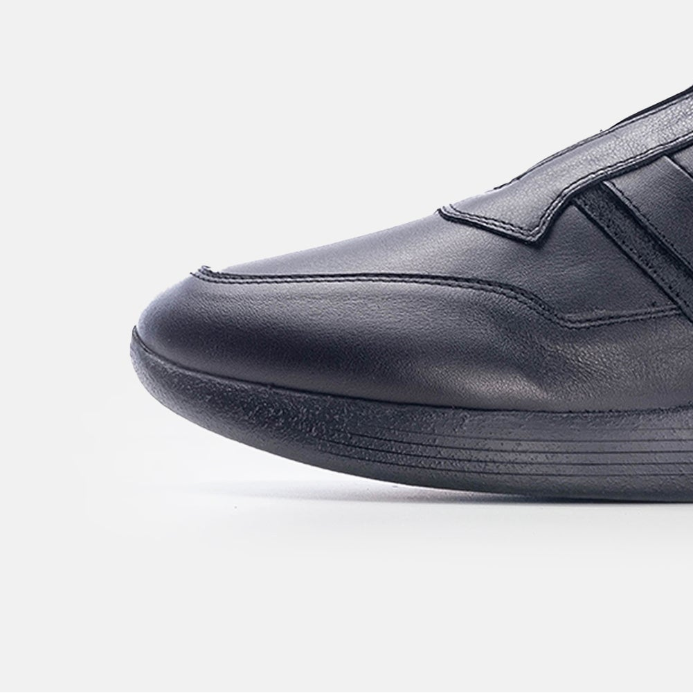 Volzak 586 Espadrille en cuir noir