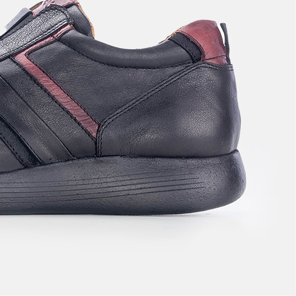 Volzak 586 Espadrille en cuir noir