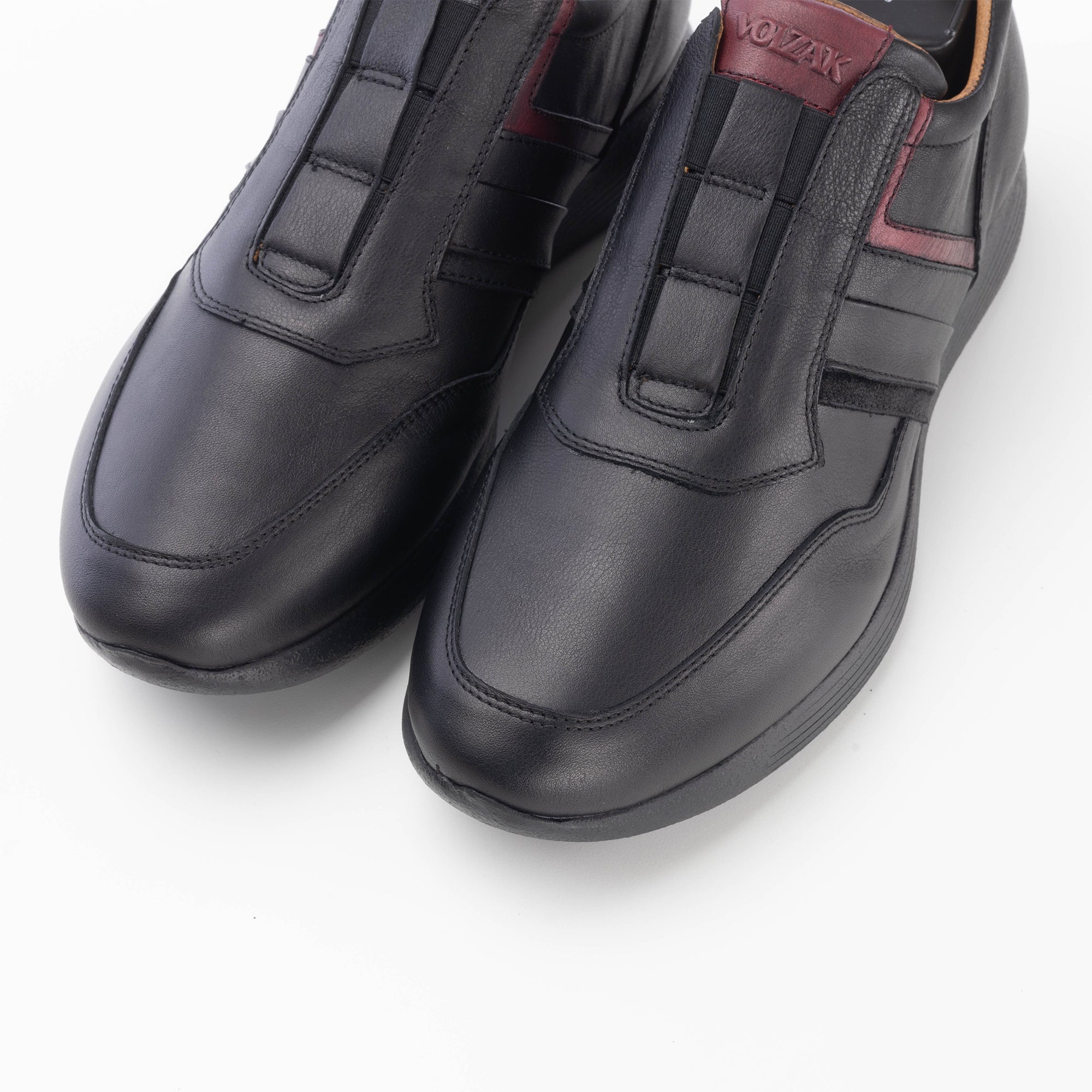 Volzak 586 Espadrille en cuir noir