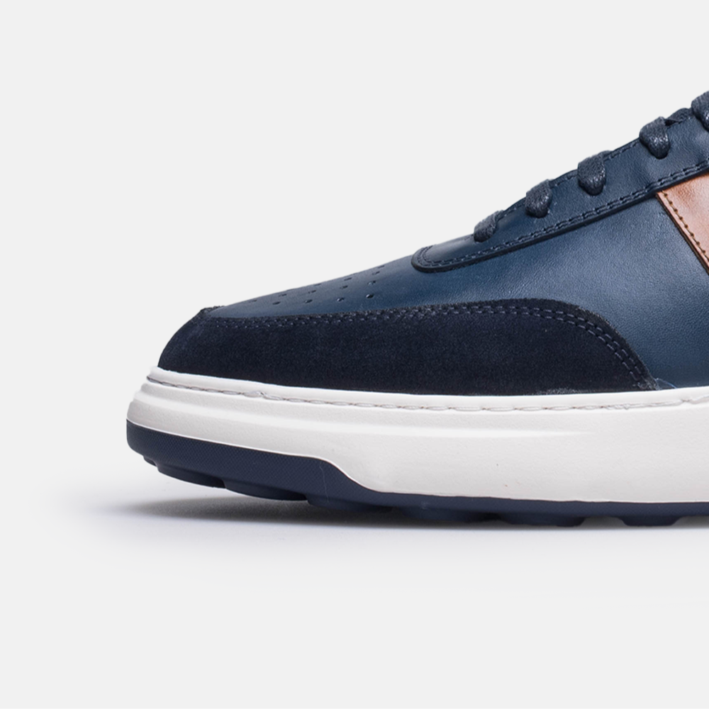 Volzak 7000 basket en cuir Bleu