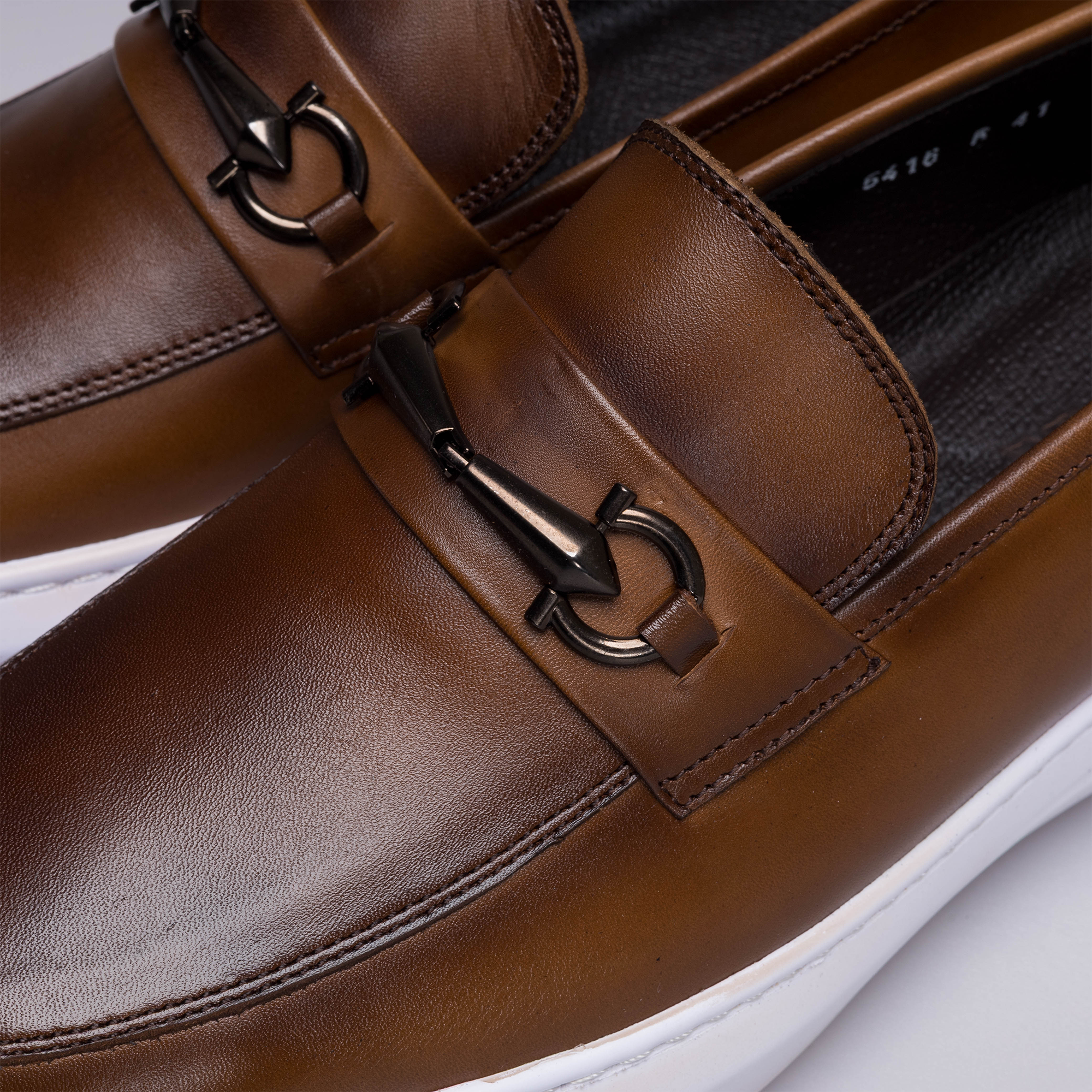 Volzak 5416 basket en cuir Marron Vintage