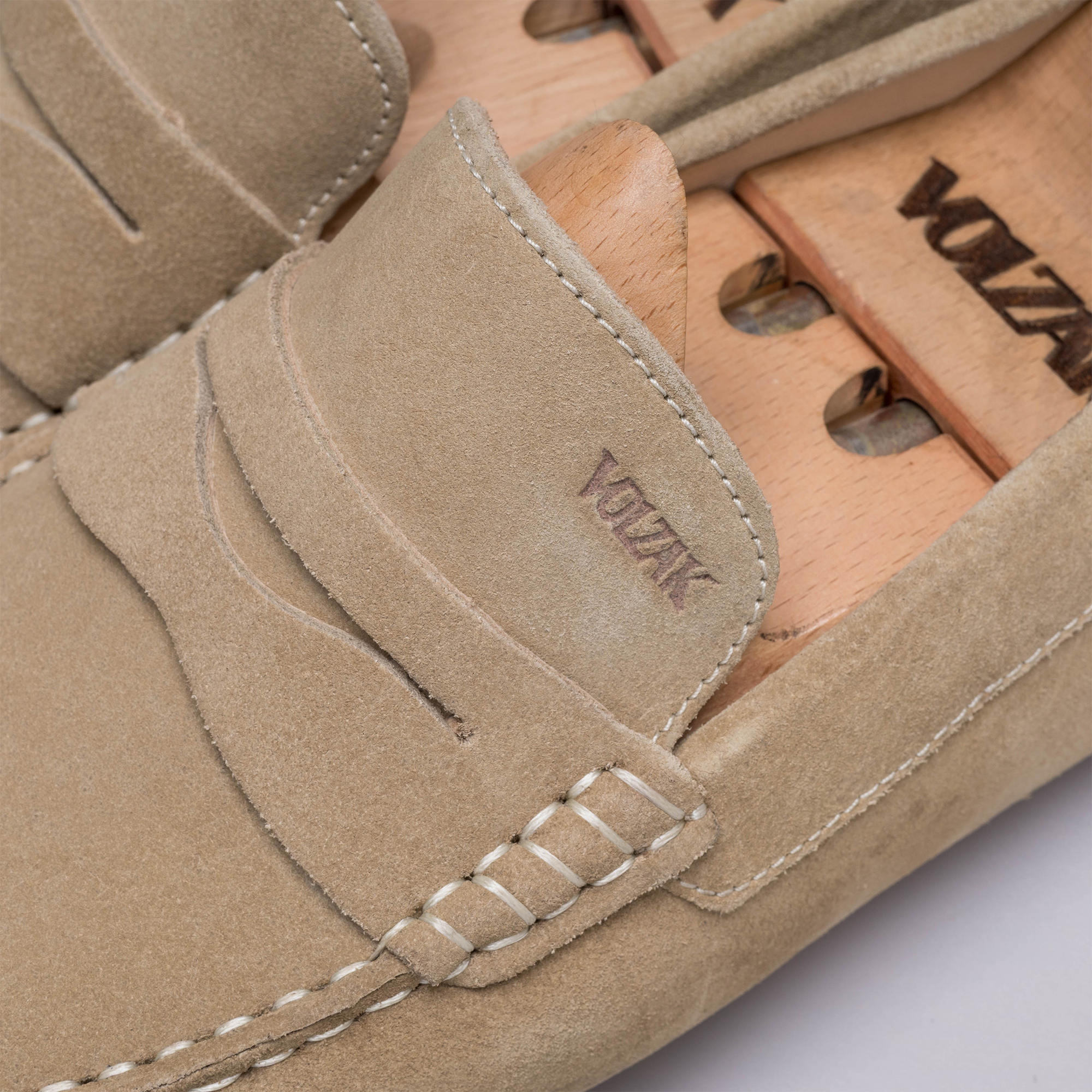 Volzak 2000 Mocassin en daim Beige