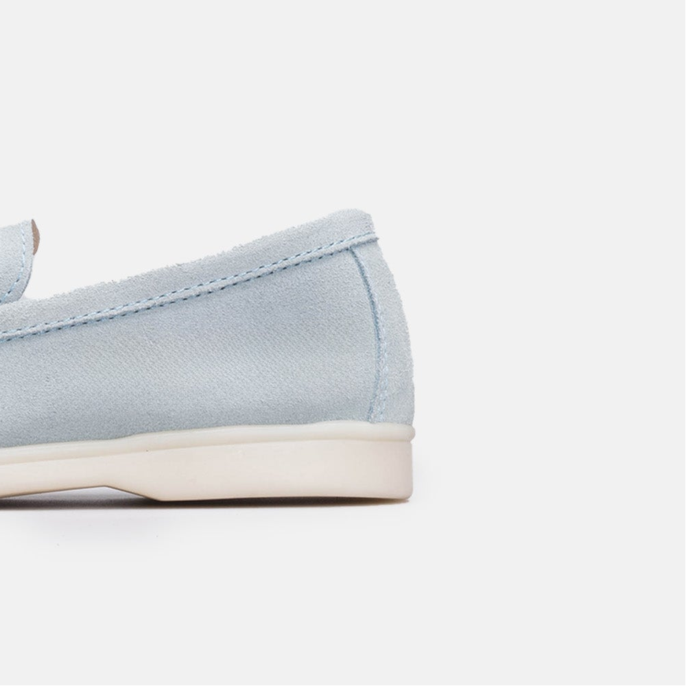 Volzak 32 mocassin en daim Bleu ciel