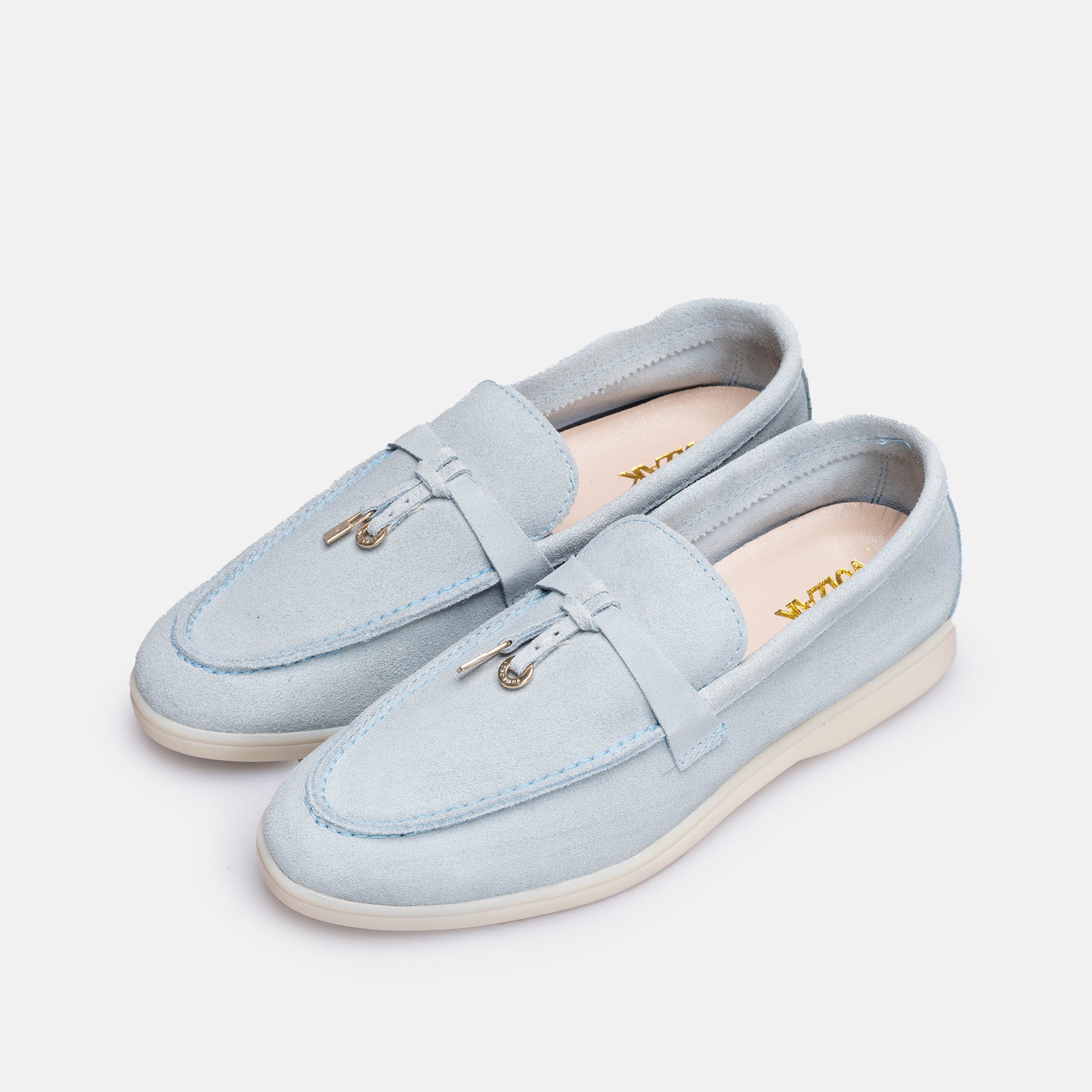 Volzak 32 mocassin en daim Bleu ciel